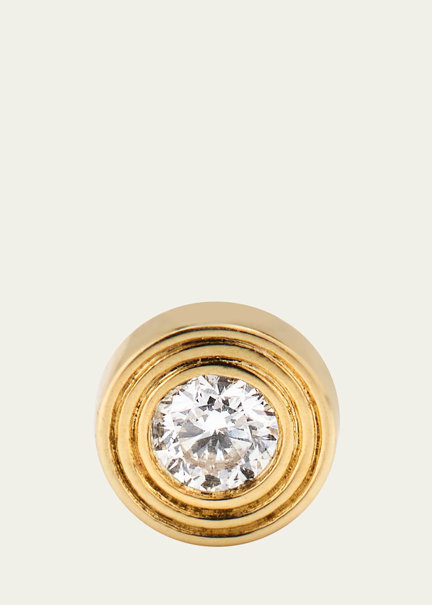 Sydney Evan 14k Fluted Diamond Stud Earring, Single Image 1 of 4