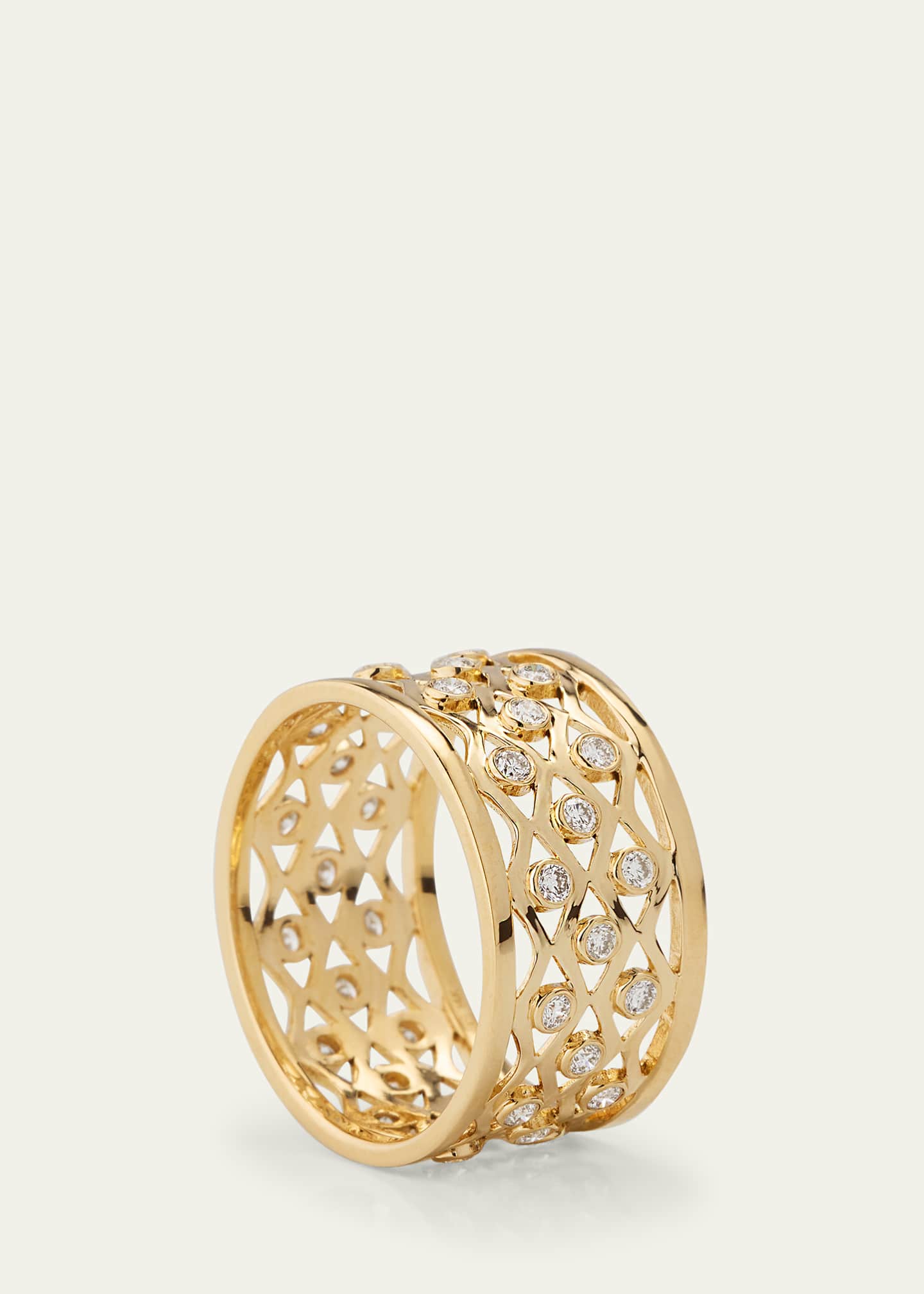Sydney Evan 14k Fishnet Diamond Eternity Ring, Size 7 Image 4 of 4