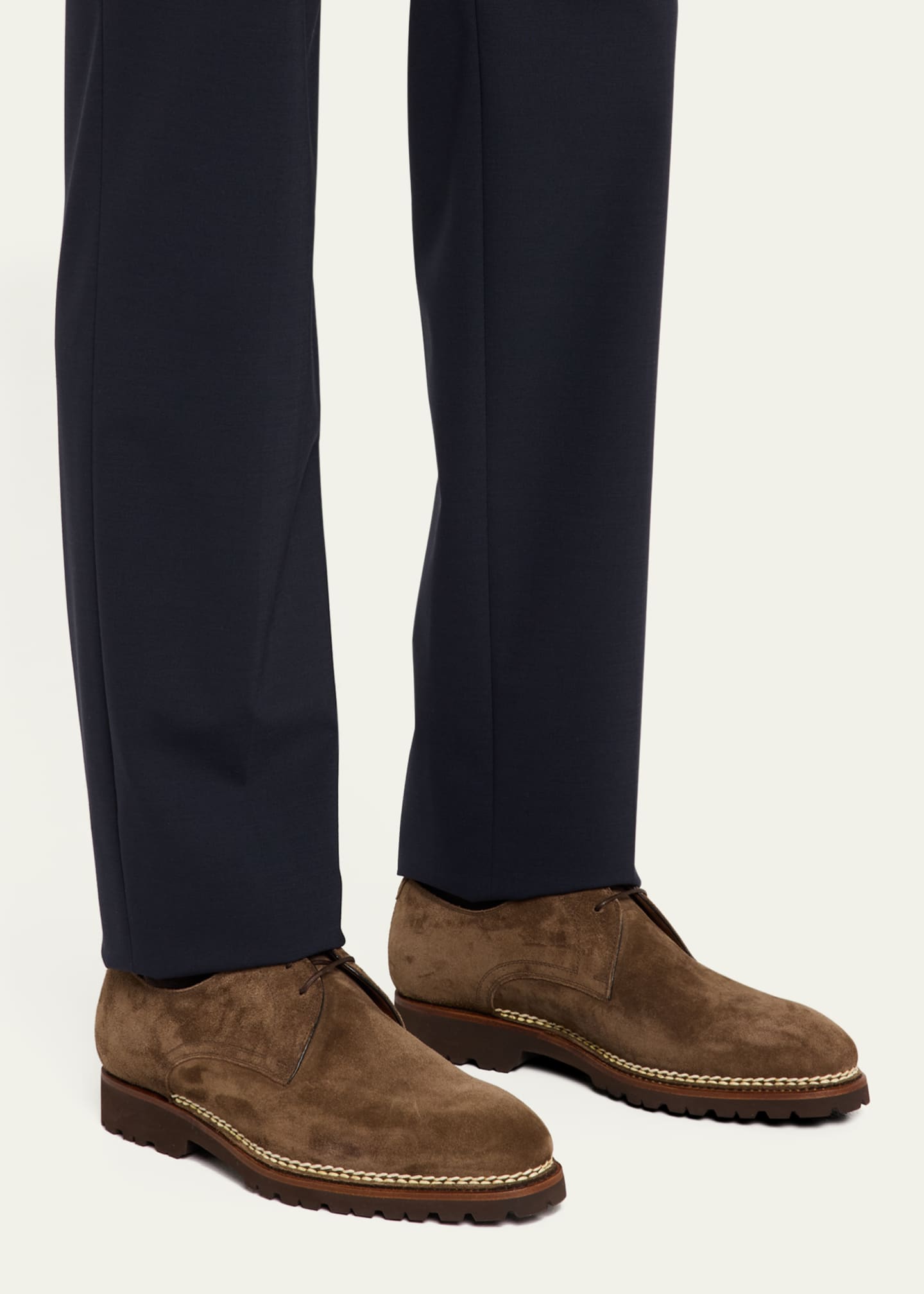 Bontoni Men's Carnera Suede Derby Shoes Image 2 of 6