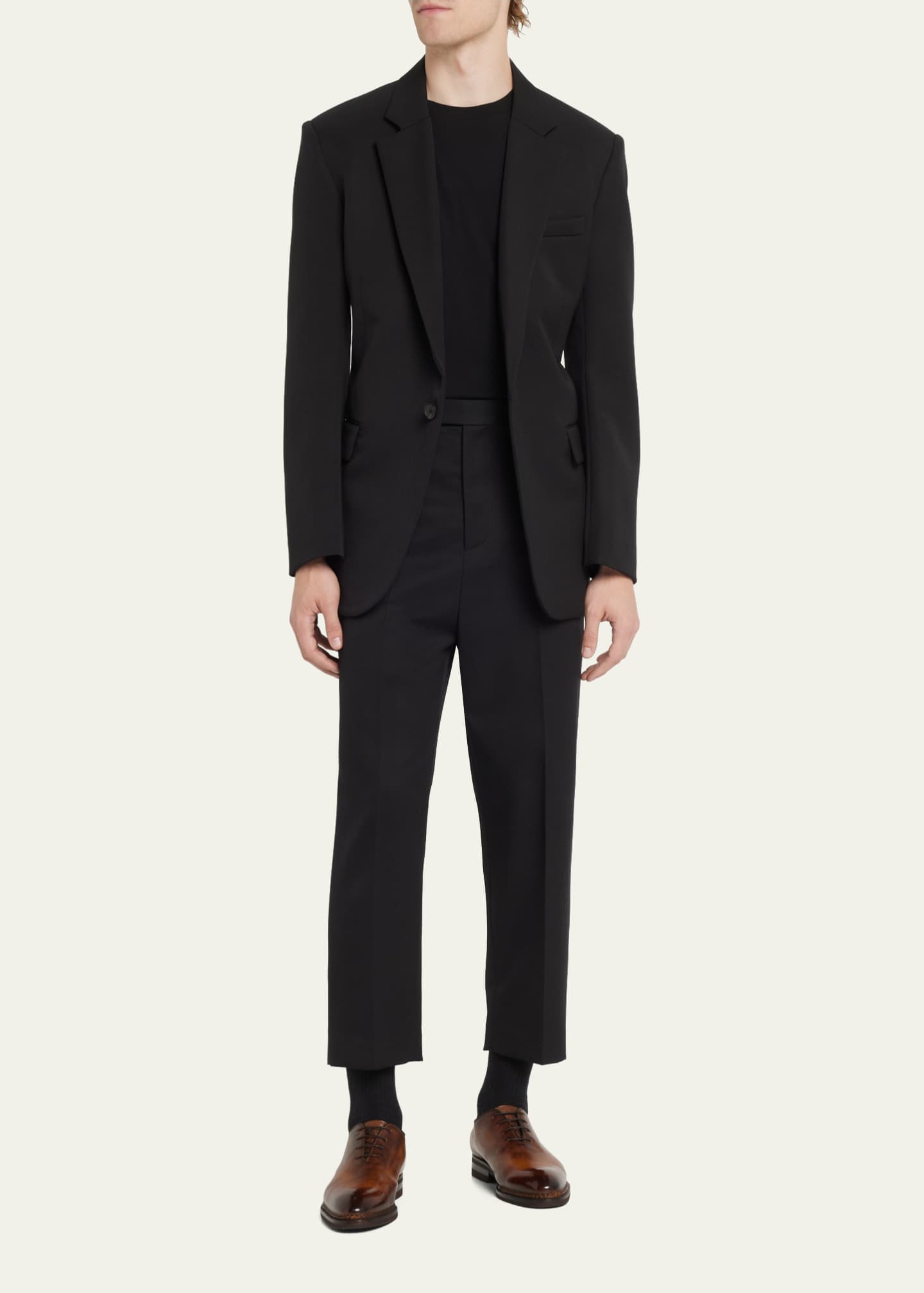 Bontoni Men's De La Ville Soft Calf Leather Oxfords Image 3 of 5