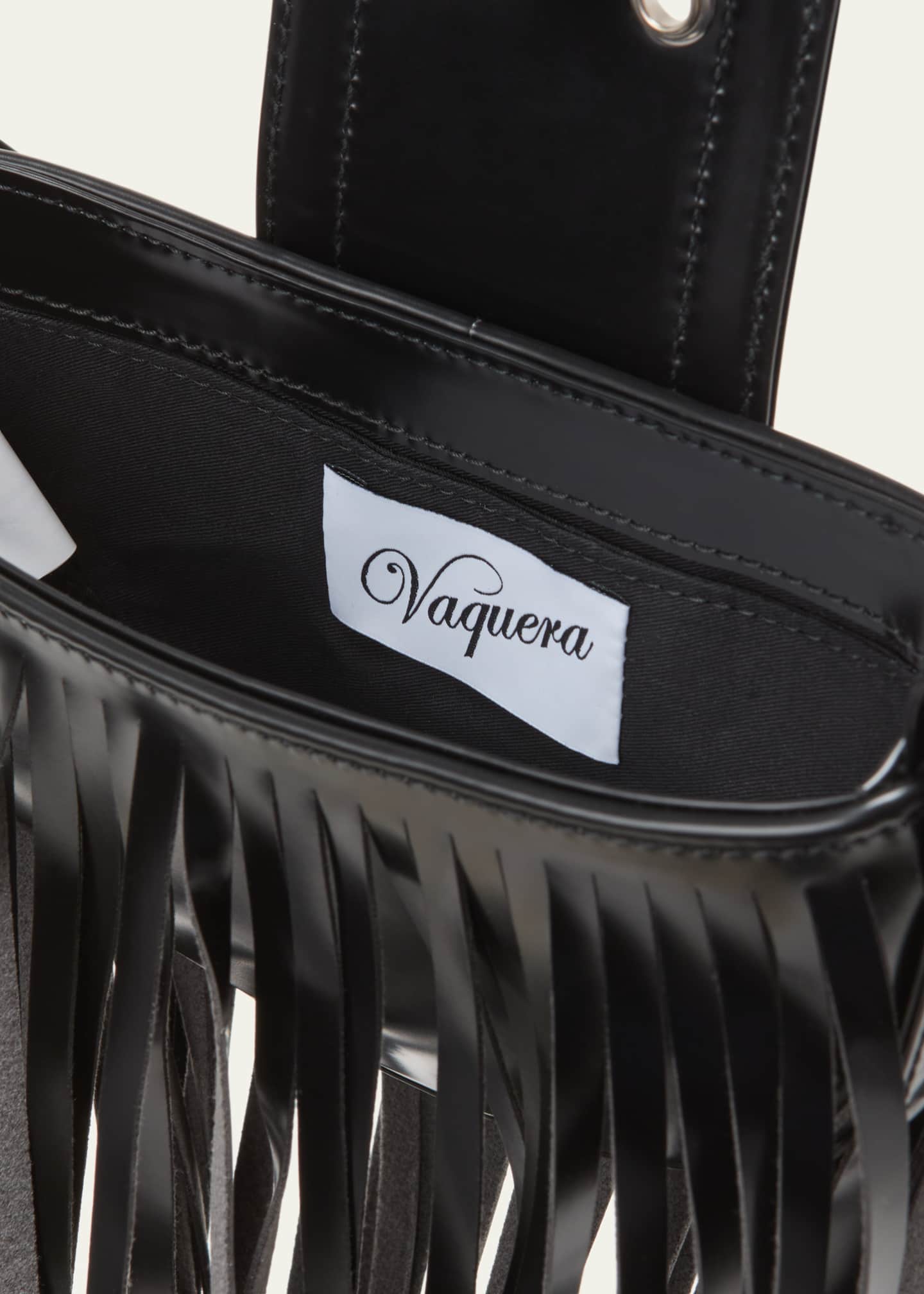 Vaquera Fringe Short in Black Denim main image 1
