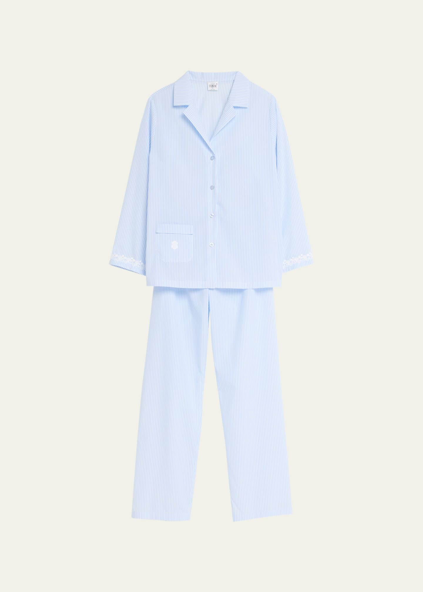 Celestine Capri Striped Cotton Pajama Set - Bergdorf Goodman
