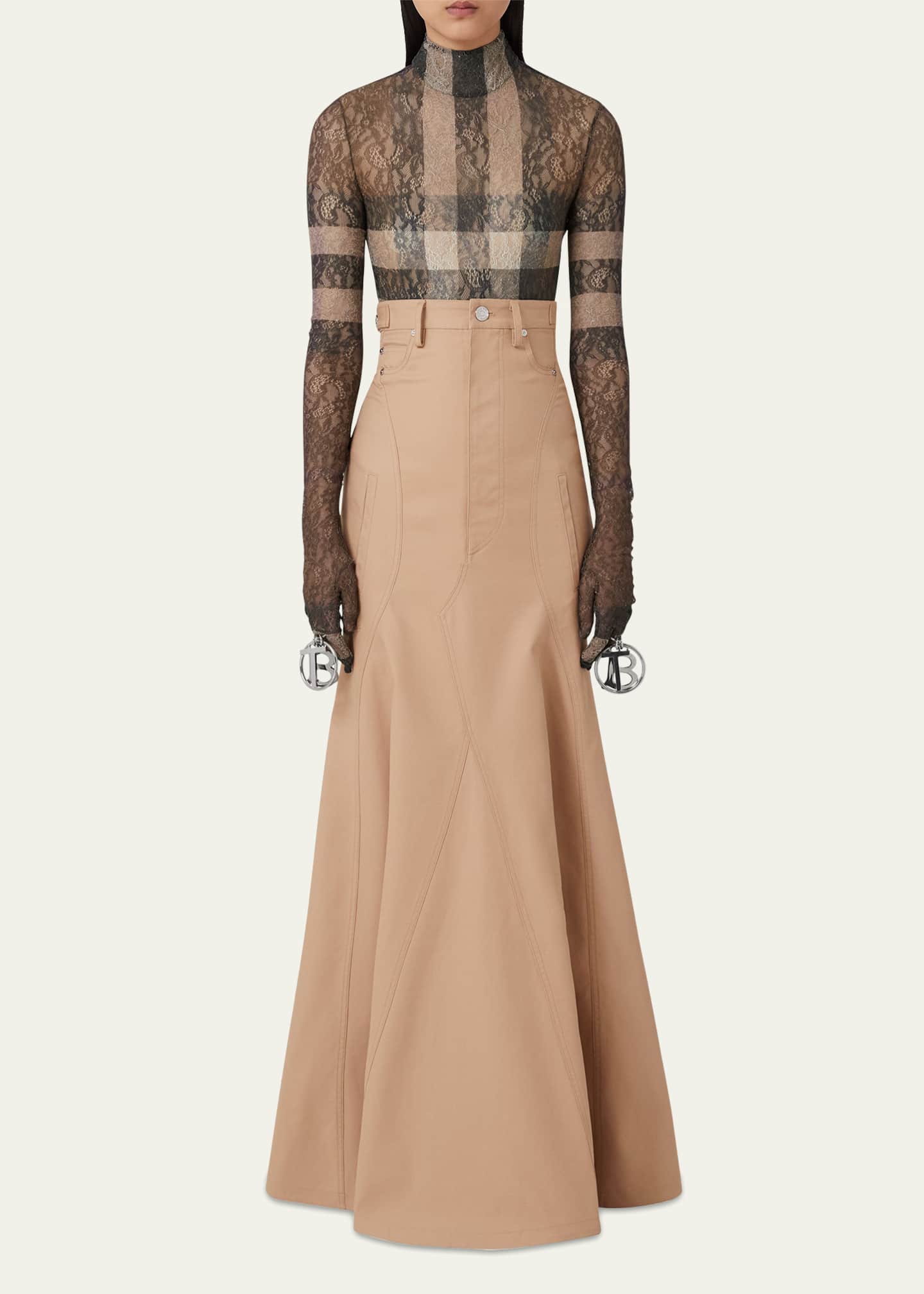 Burberry Contoured Trumpet Skirt Bergdorf Goodman