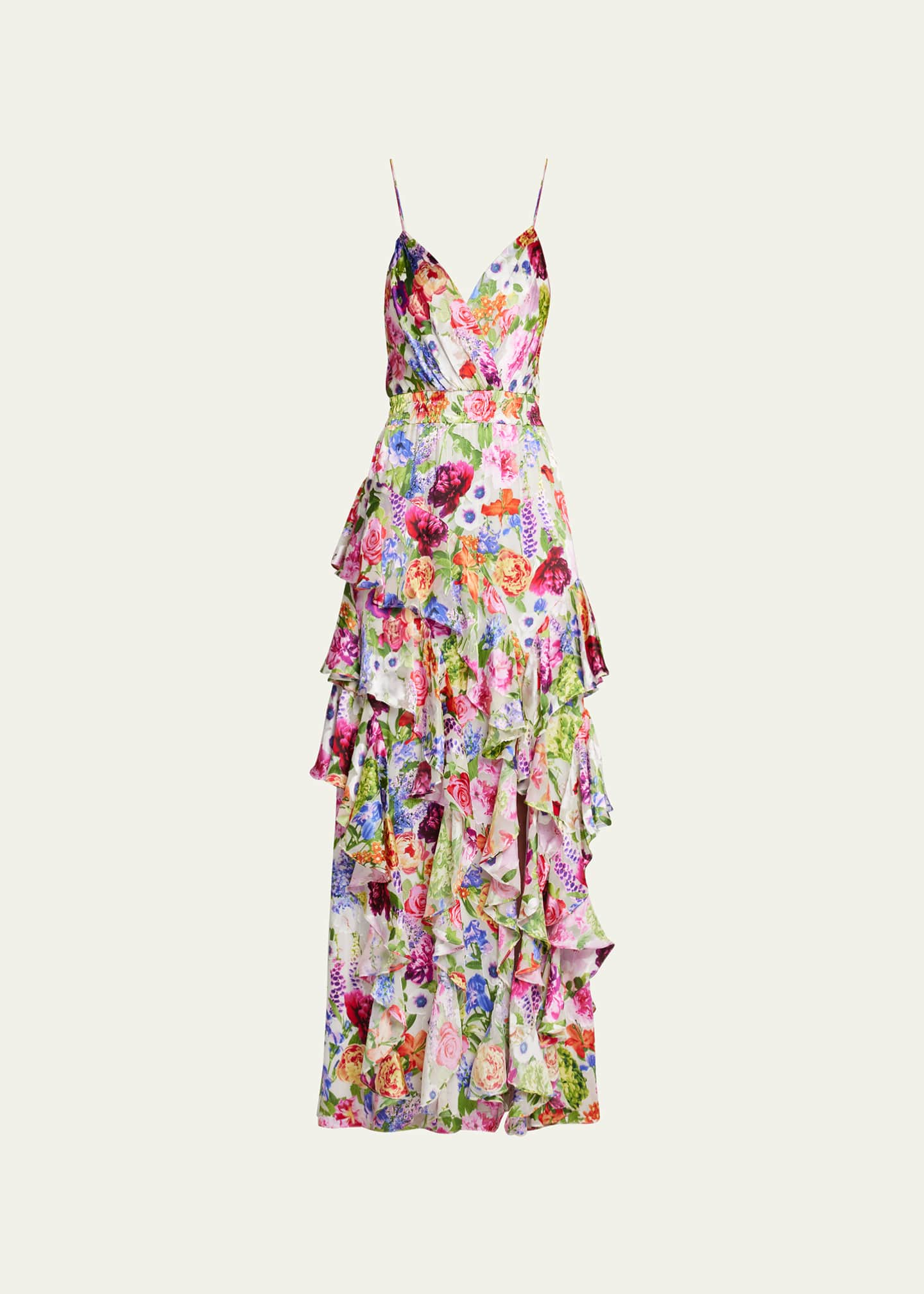 Alice Olivia Floral Hayden Ruffled Maxi Dress Bergdorf Goodman