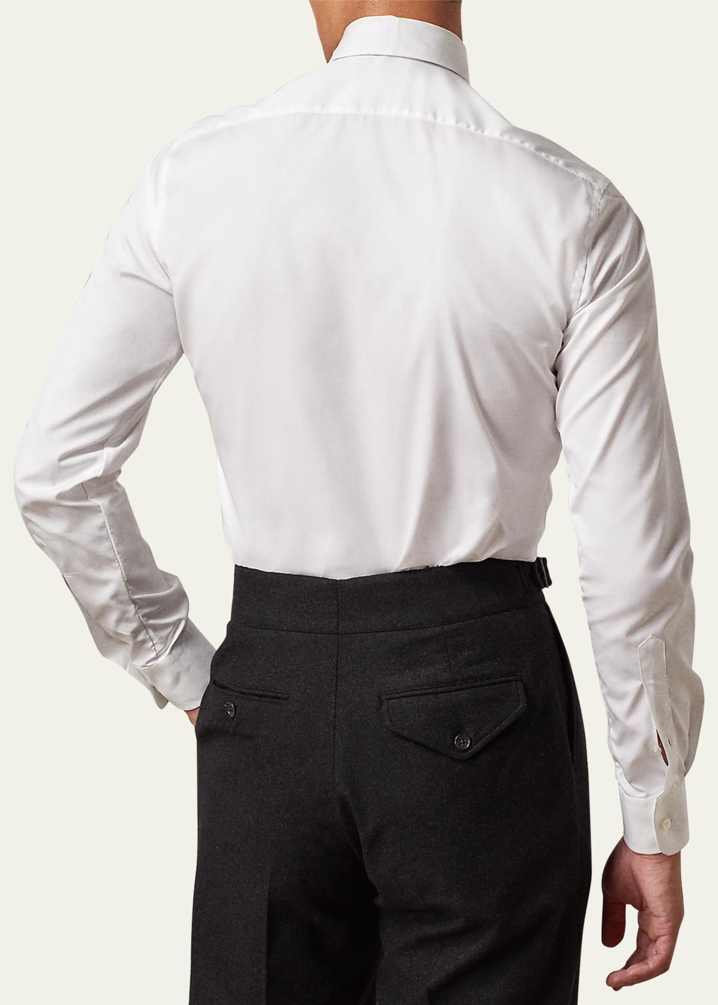 Ralph Lauren Purple Label Men's Harrison Solid Poplin Sport Shirt Image 3 of 4
