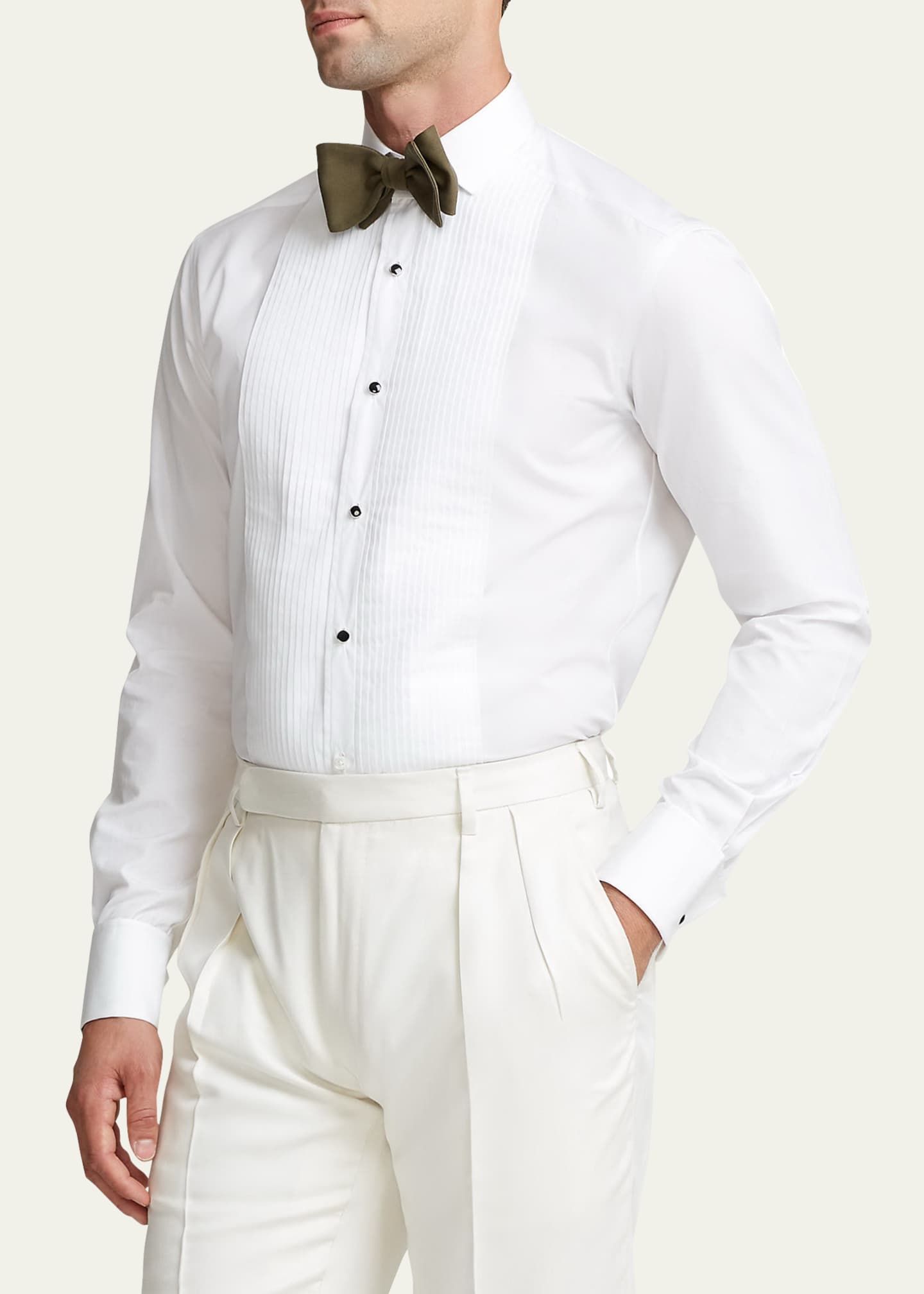 Ralph Lauren Purple Label Men s Dexter Pleated Bib Tuxedo Shirt