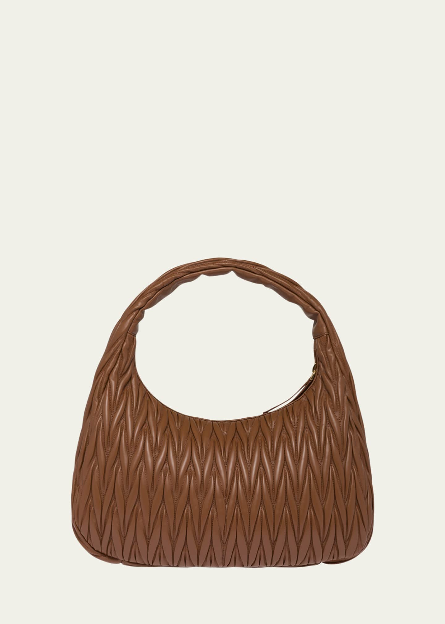 Miu Miu Large Quilted Leather Hobo Bag Bergdorf Goodman
