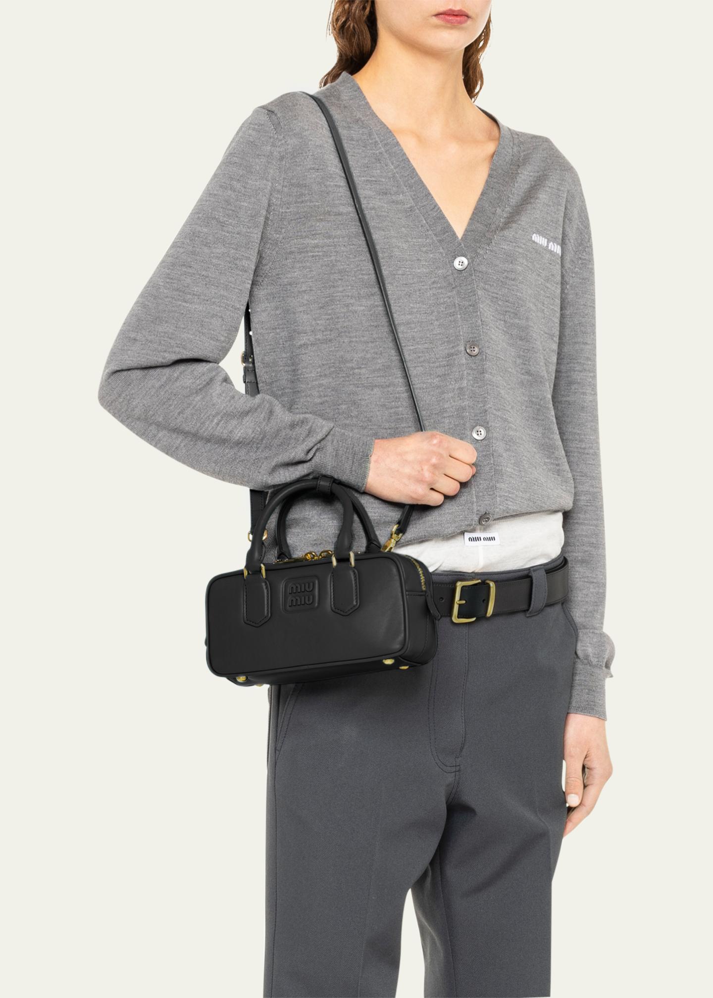 Miu Miu Padded Leather Top-Handle Bag - Bergdorf Goodman
