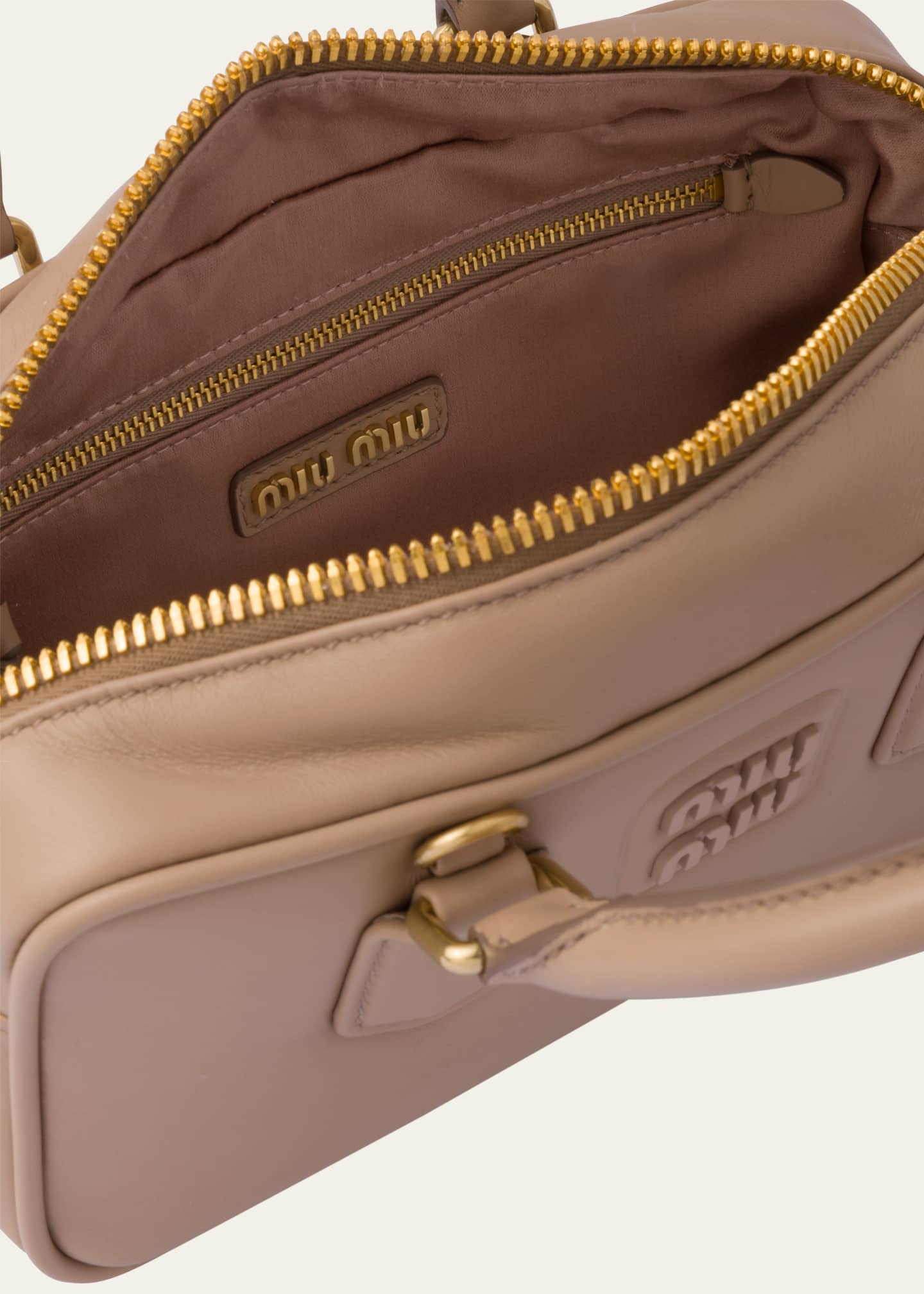 Miu Miu Padded Leather Top-Handle Bag - Bergdorf Goodman