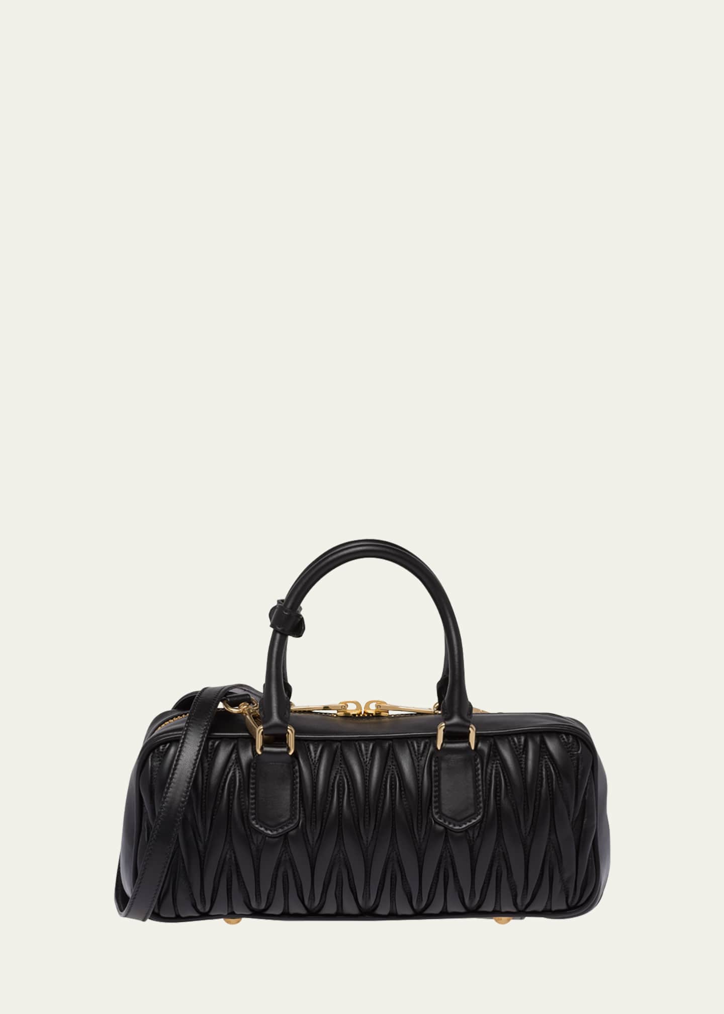 Miu Miu Quilted Leather TopHandle Bag Bergdorf Goodman