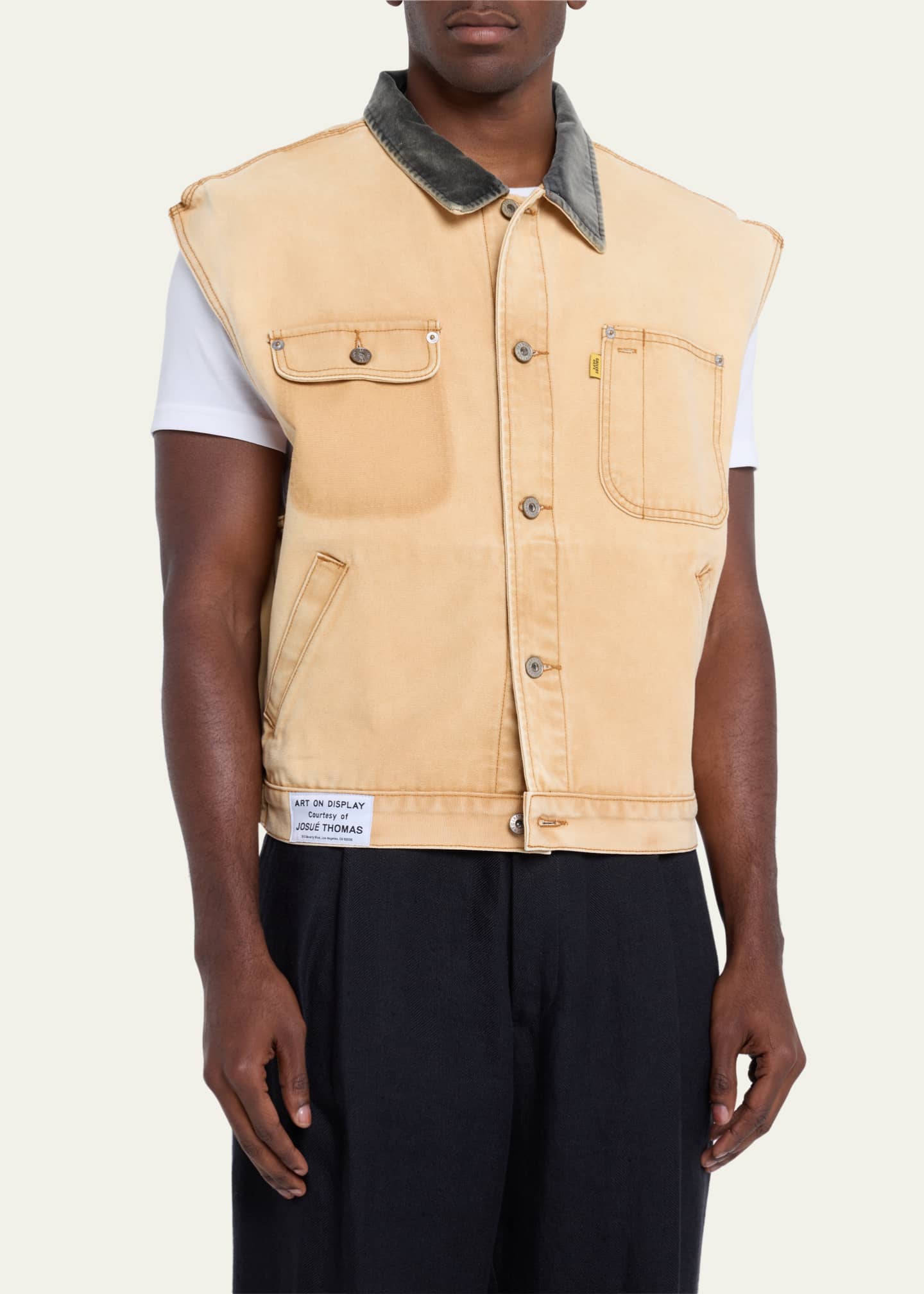 GALLERY DEPARTMENT Men's Logan Canvas Trucker Vest - Bergdorf Goodman