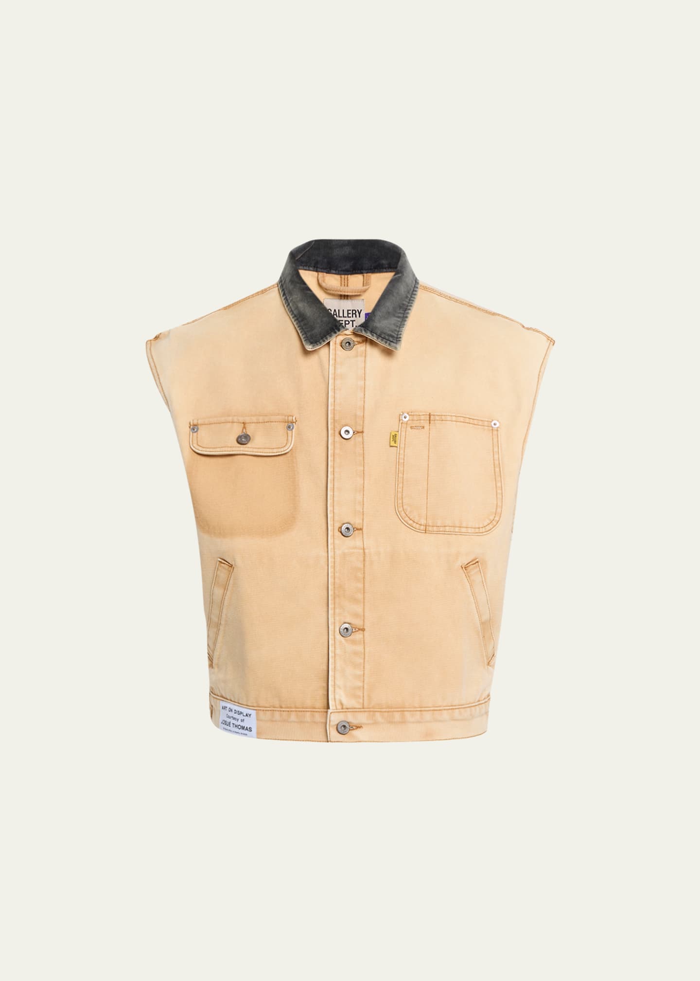 GALLERY DEPARTMENT Men's Logan Canvas Trucker Vest - Bergdorf Goodman