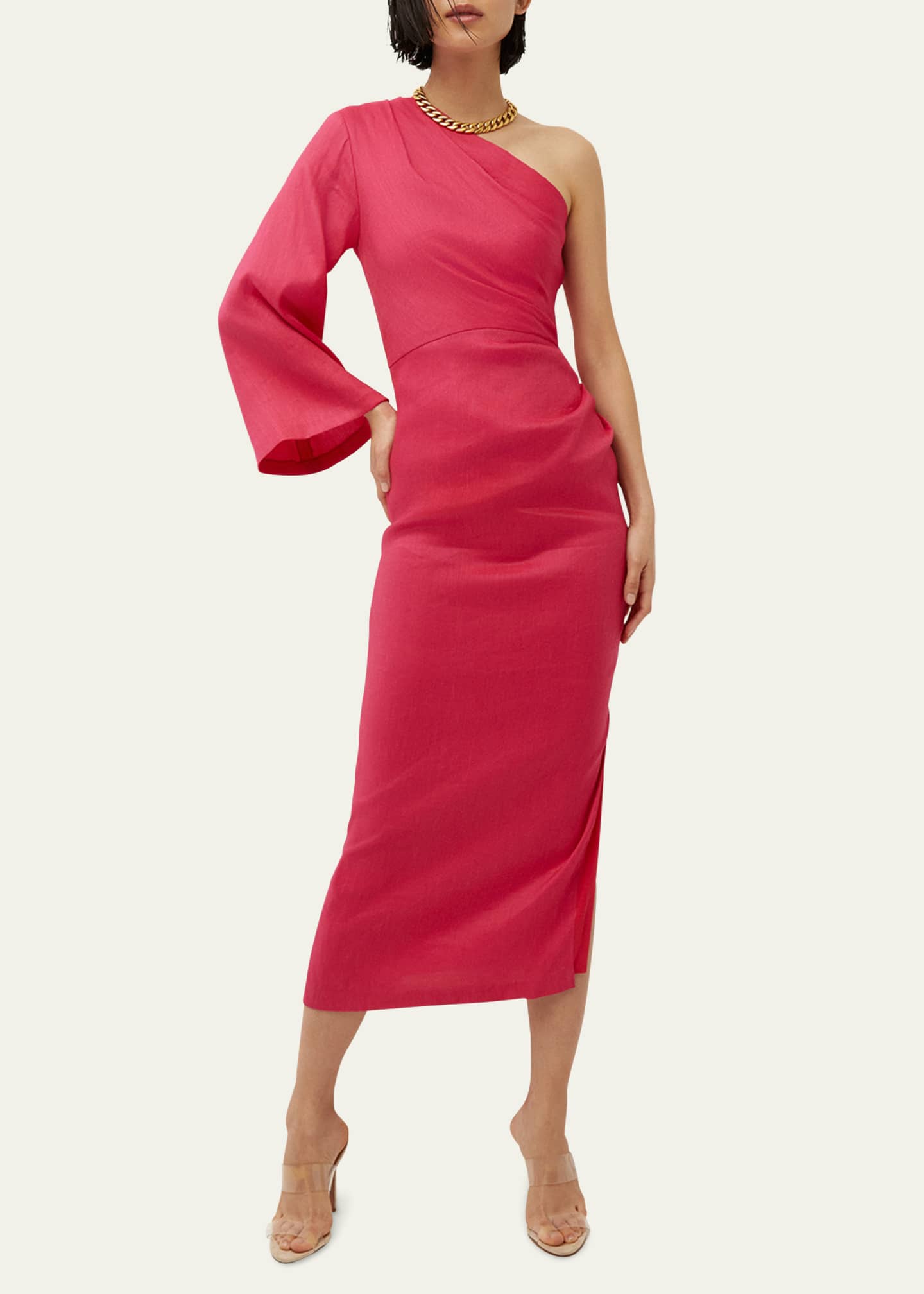 Veronica beard one shoulder dress online