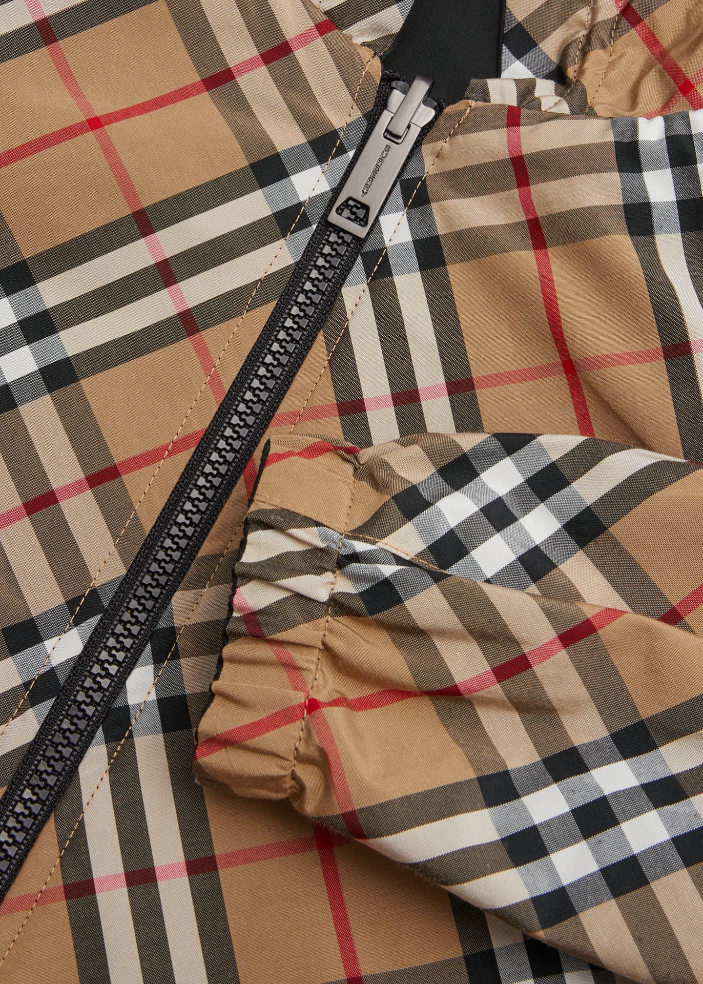 Burberry Boy s Bronn Check Print Lined Jacket Size 4 14