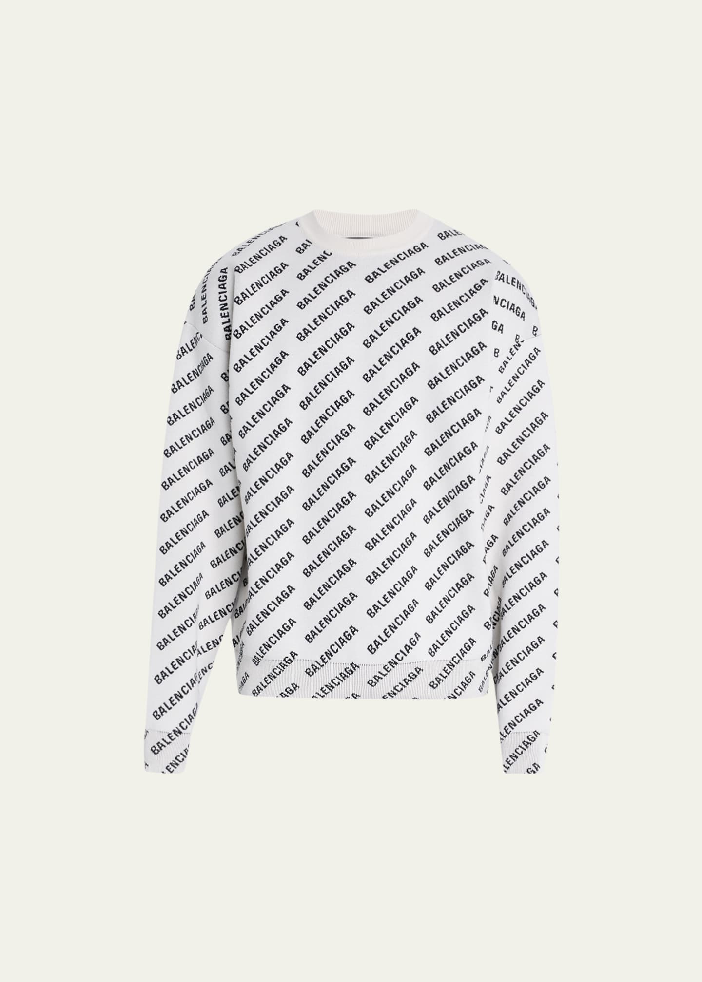 balenciaga men's logo sweater