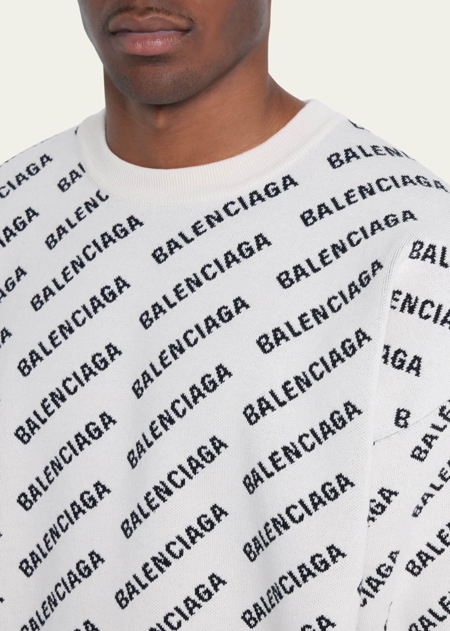balenciaga men's logo sweater