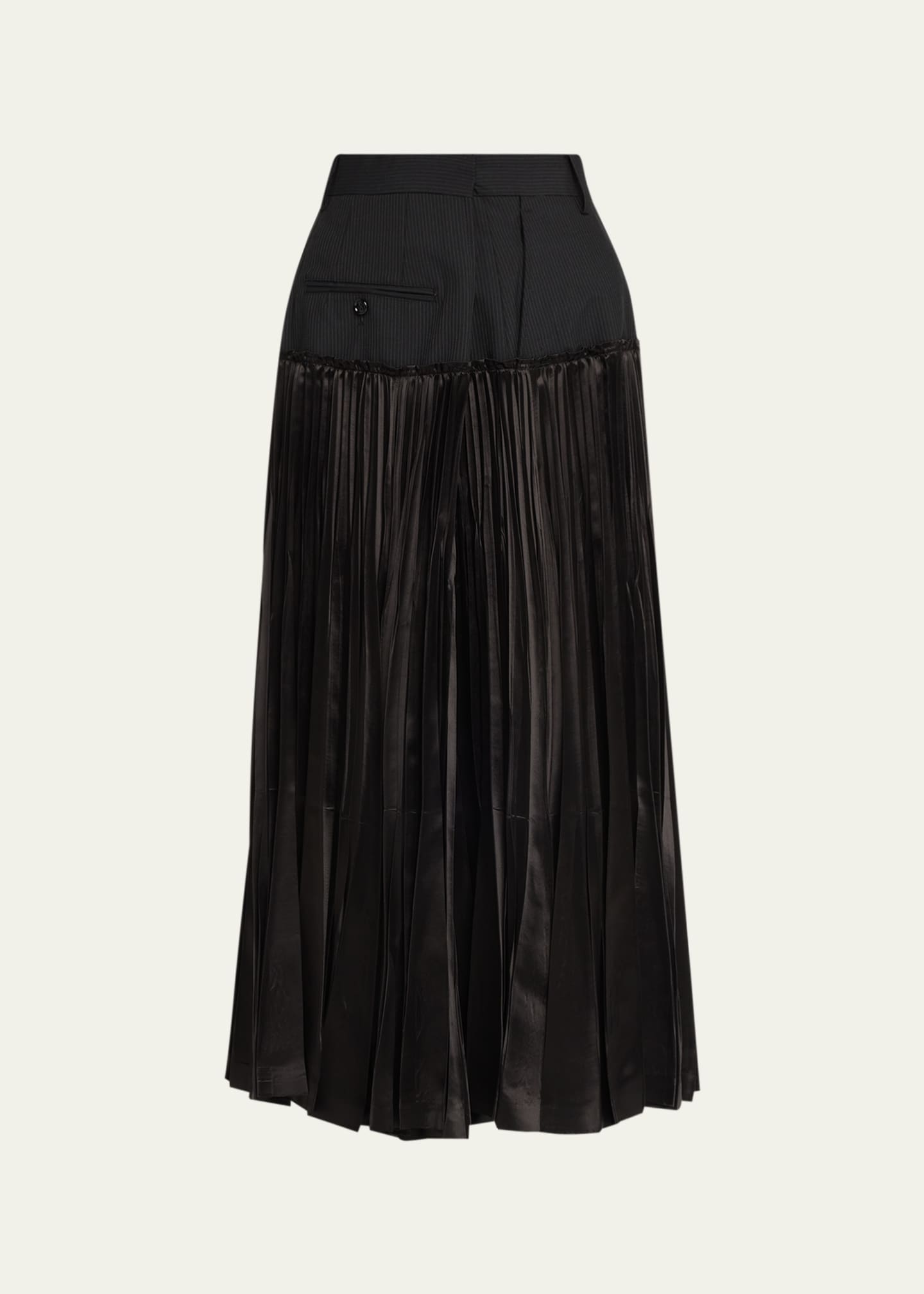 Junya Watanabe Pleat Bottom Hybrid Skirt Image 1 of 4