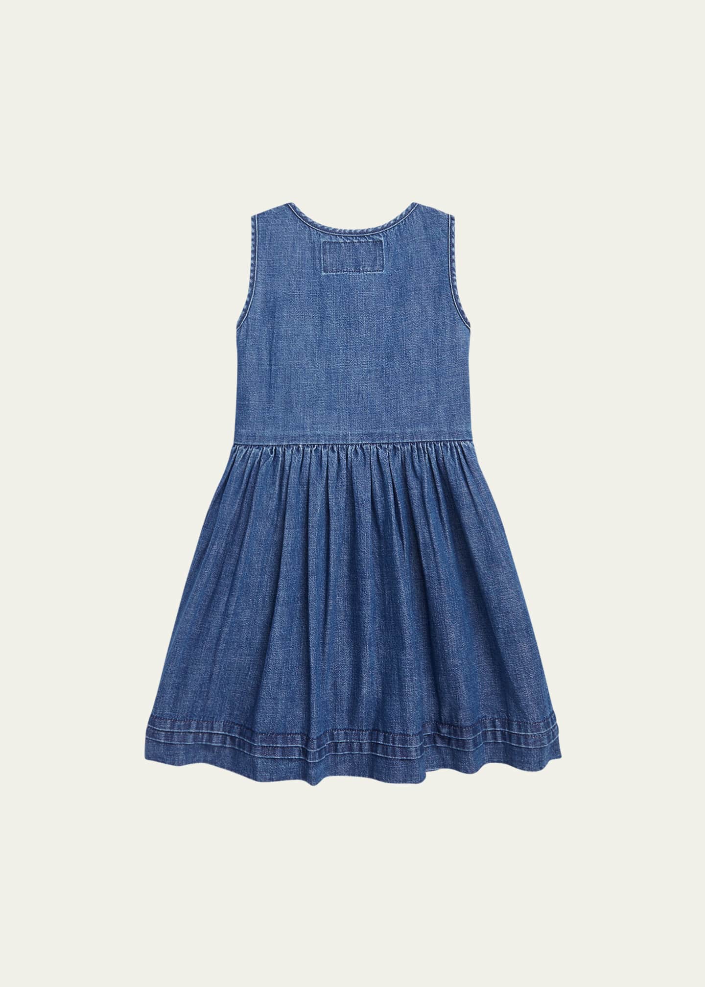 Ralph Lauren Childrenswear Girl's Sleeveless Denim A-Line Dress, Size 2-4 -  Bergdorf Goodman