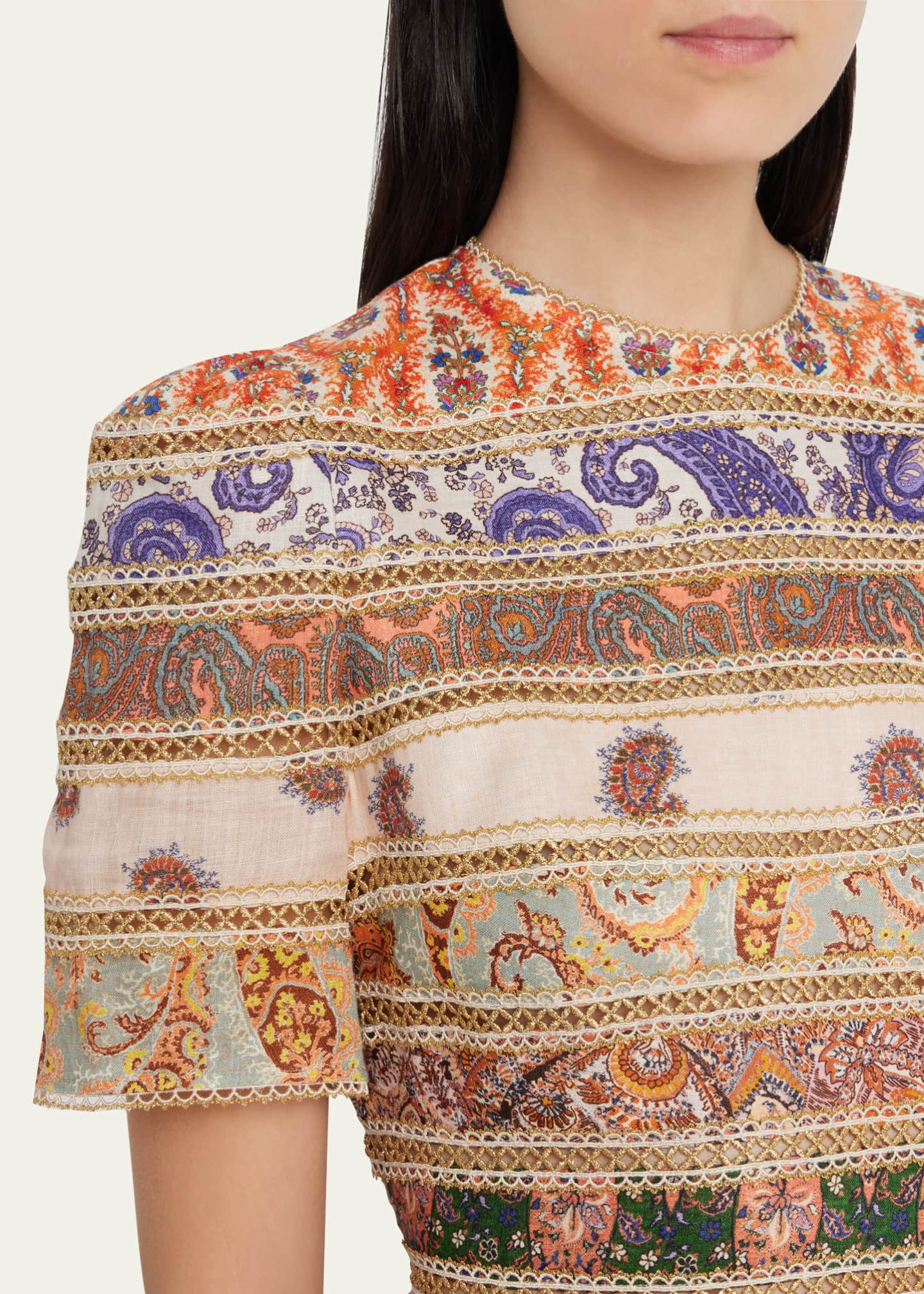 Zimmermann Devi Spliced Mini Dress Bergdorf Goodman