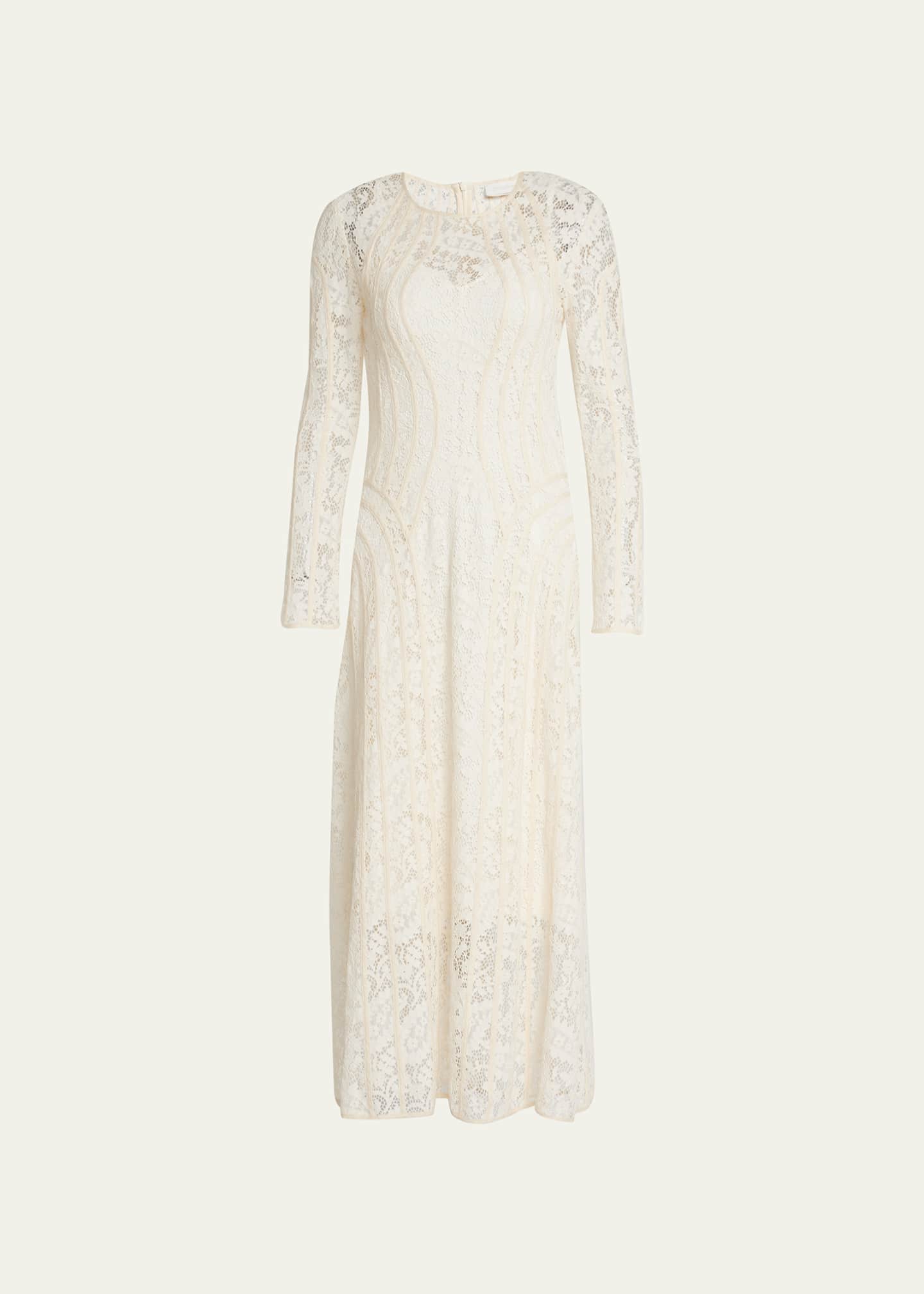 long sleeve midi dress lace