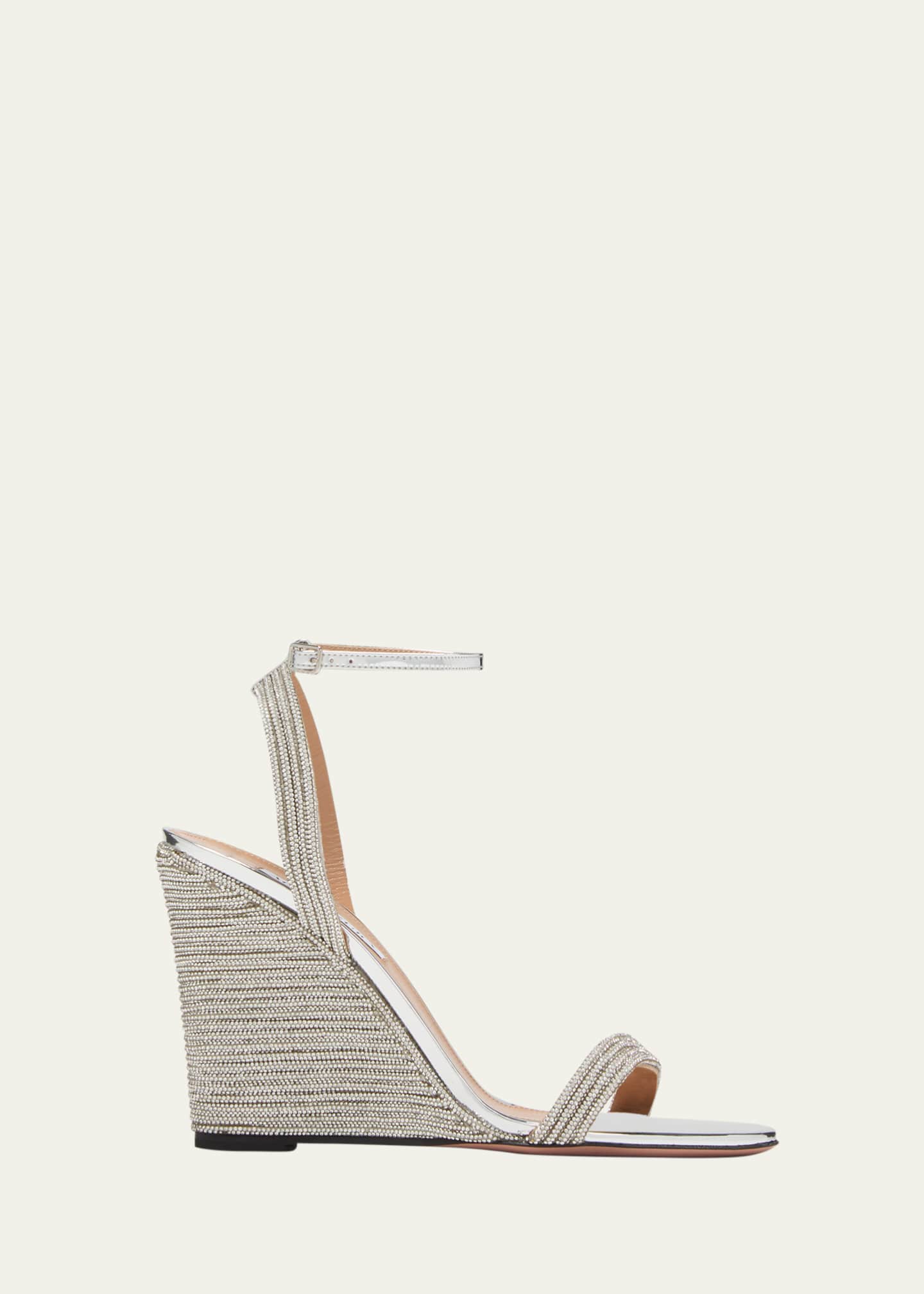 Crystal wedge heels hotsell