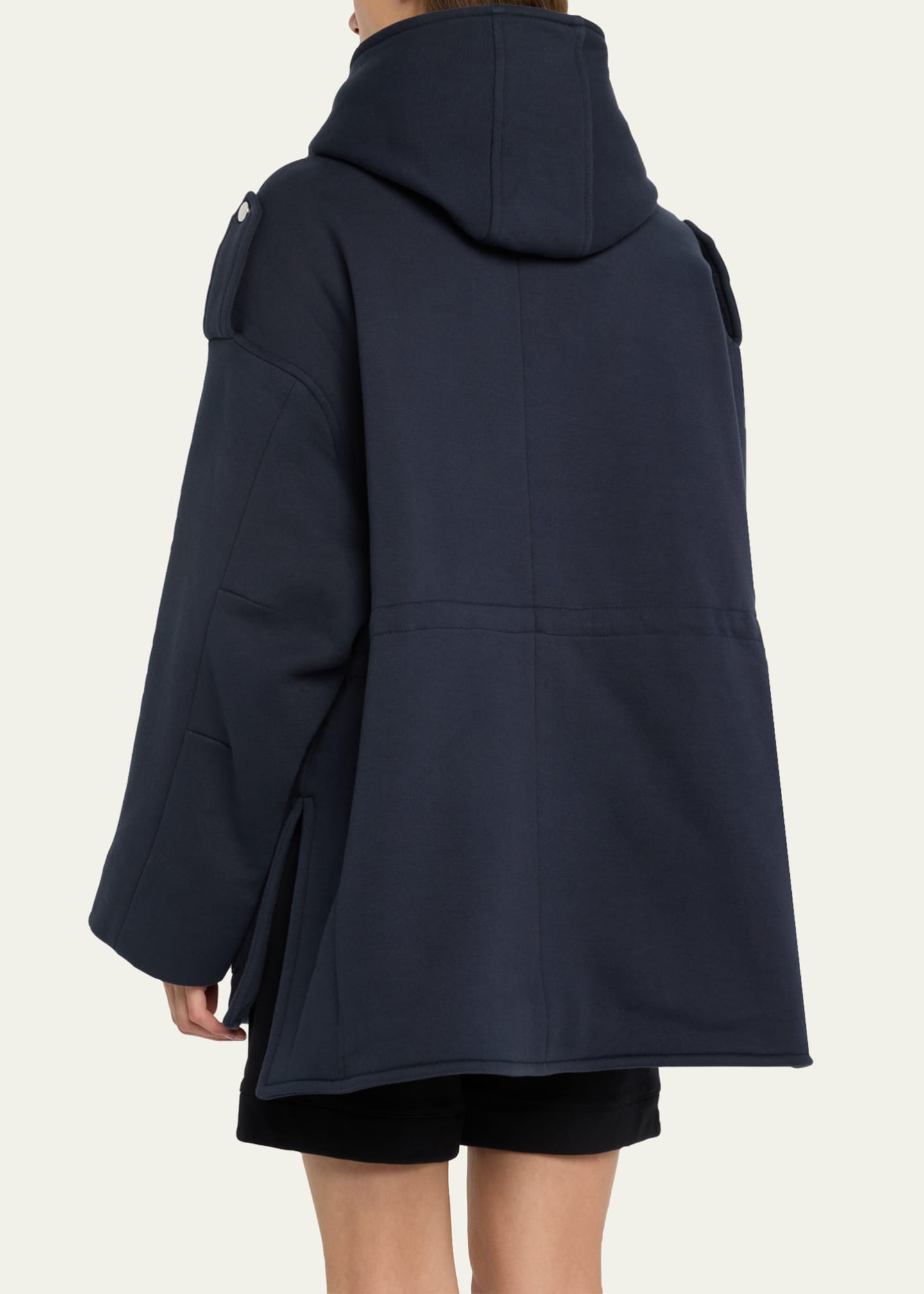 FAZ Ruby Hooded Top Coat with Drawcord Waist Image 3 of 5