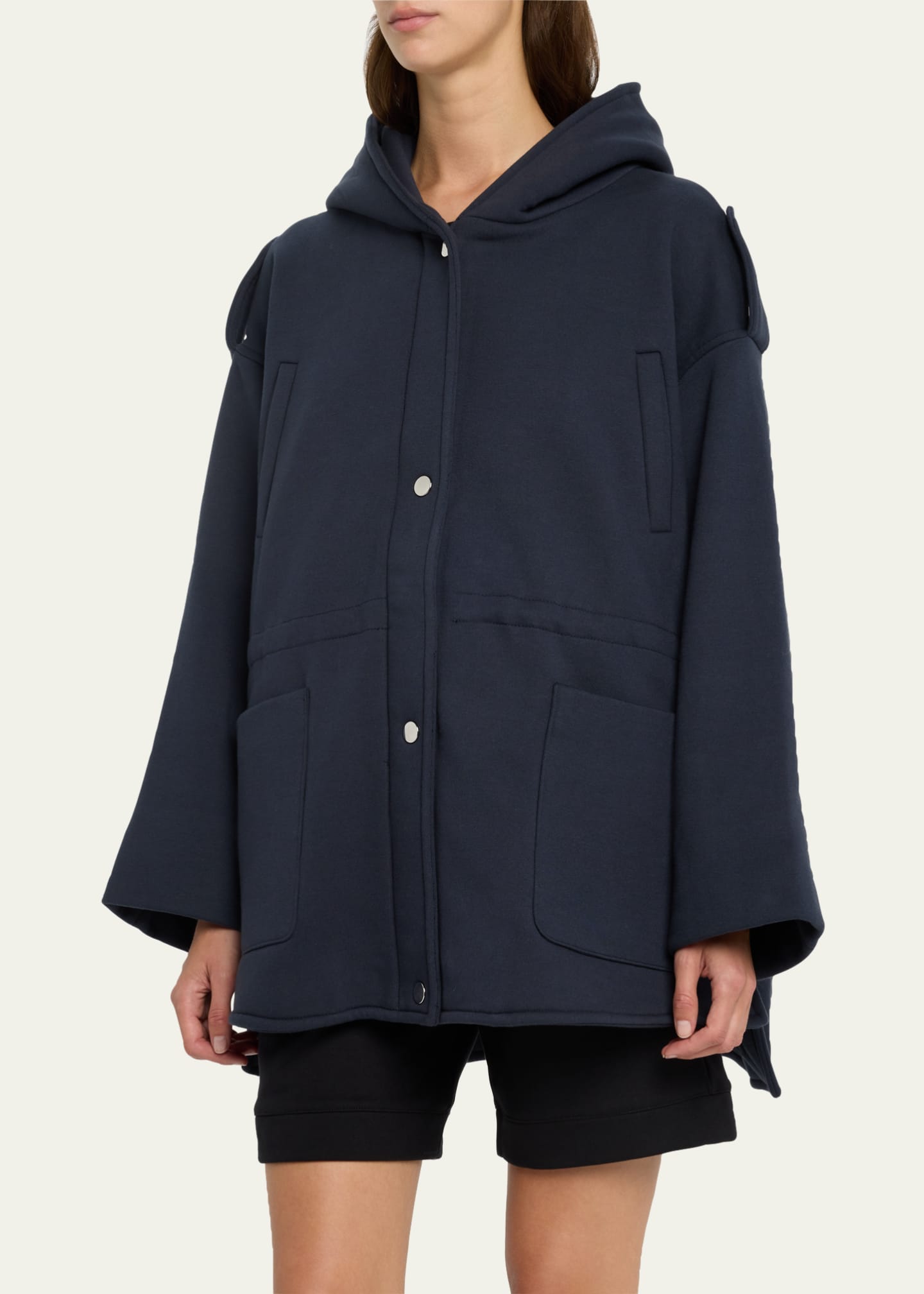 FAZ Ruby Hooded Top Coat with Drawcord Waist Image 4 of 5