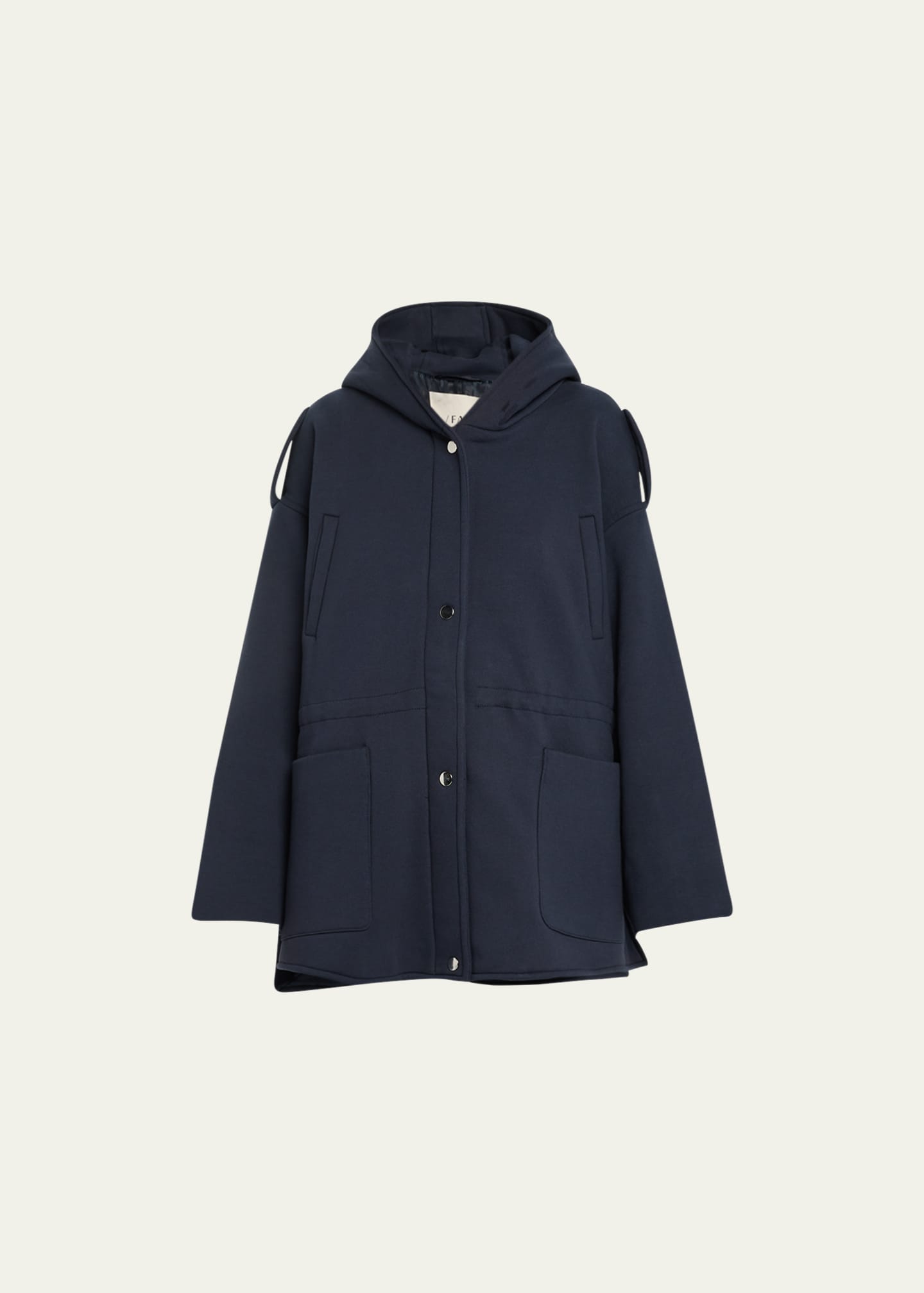 FAZ Ruby Hooded Top Coat with Drawcord Waist Image 1 of 5