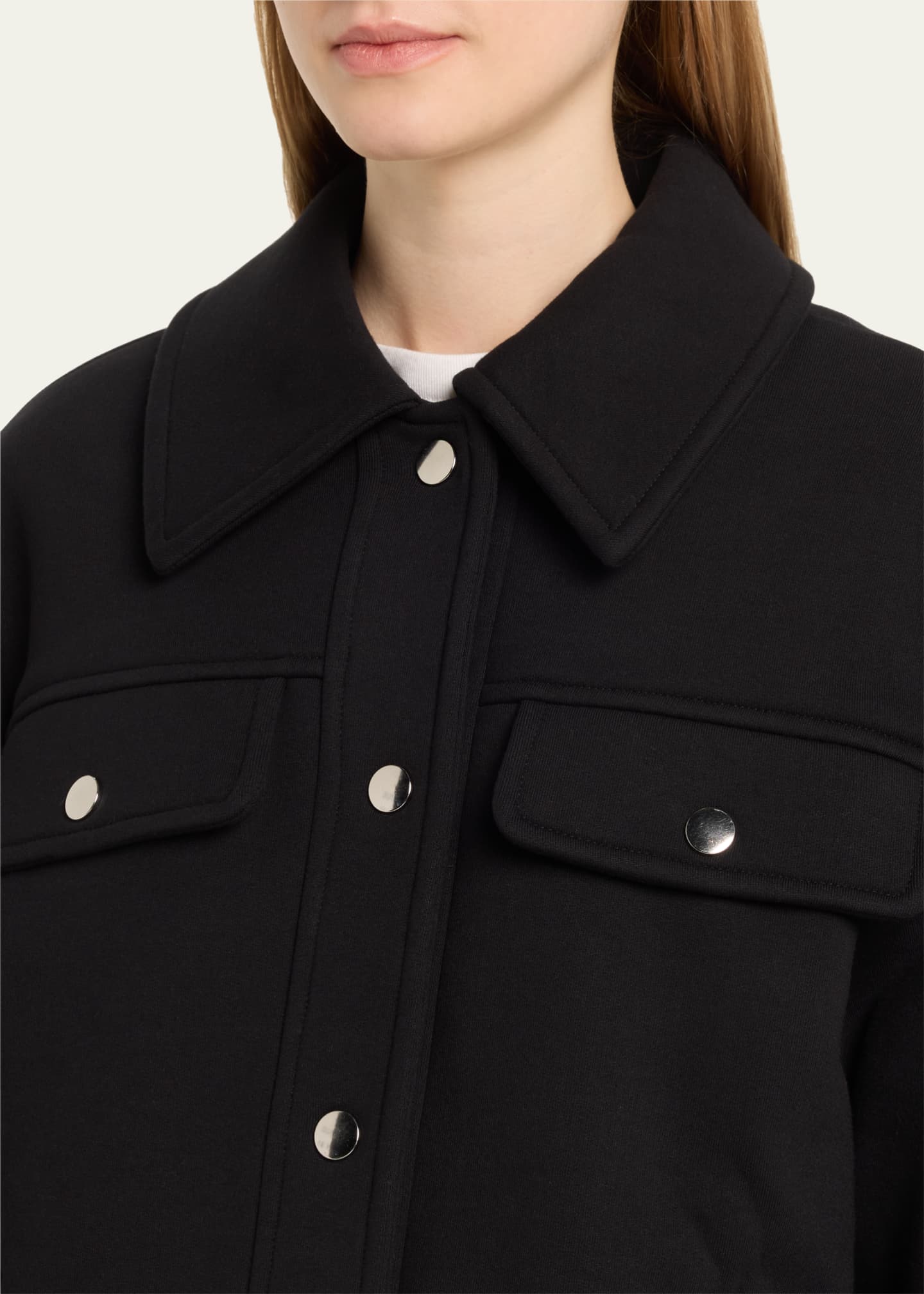 FAZ Jane Snap-Button Bomber Jacket - Bergdorf Goodman