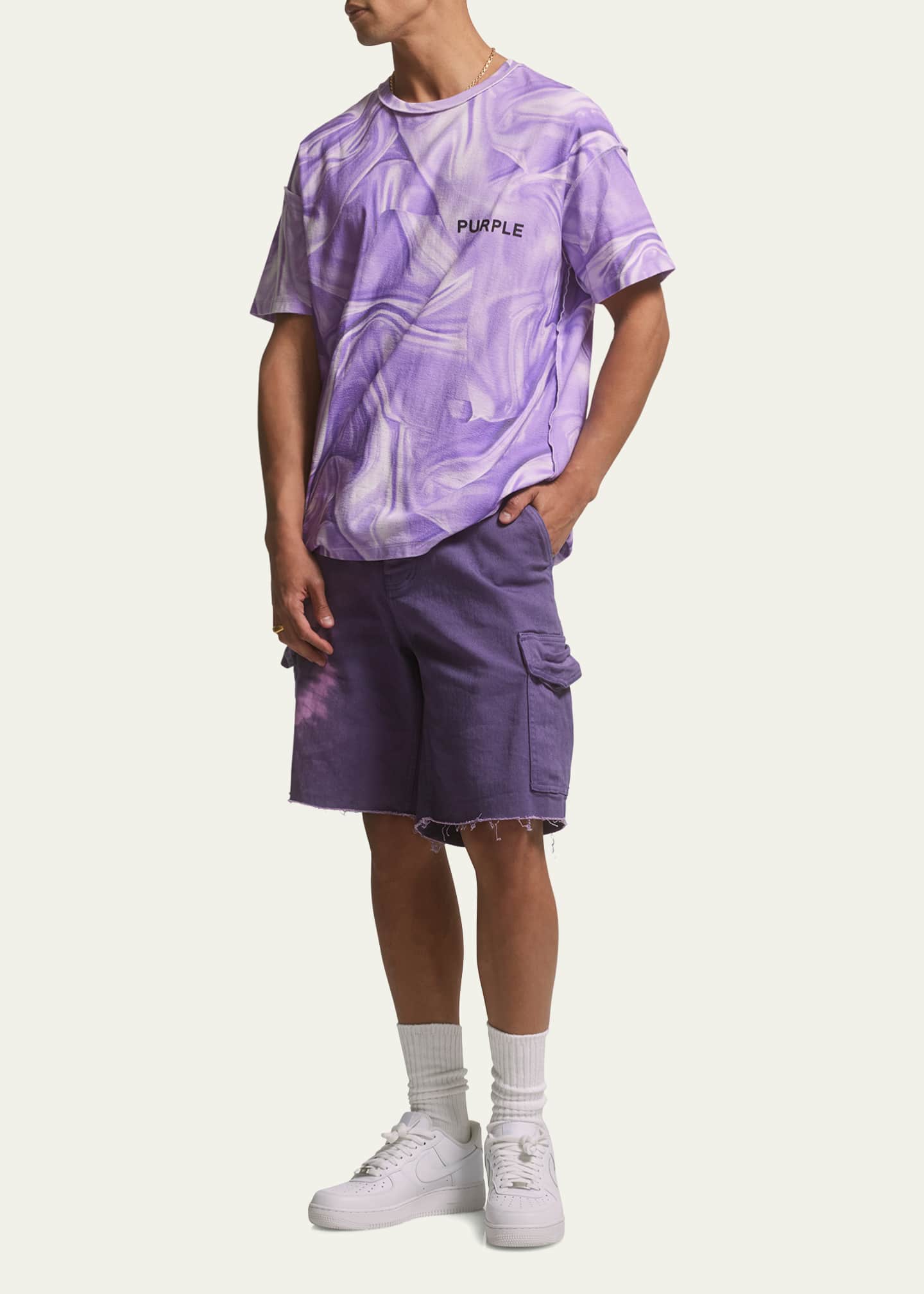 Mens purple cargo shorts deals