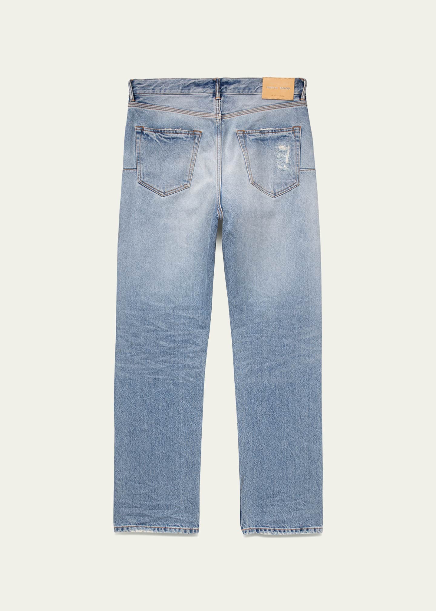 PURPLE Men's Worn Studded Repair Relaxed-Fit Jeans - Bergdorf Goodman