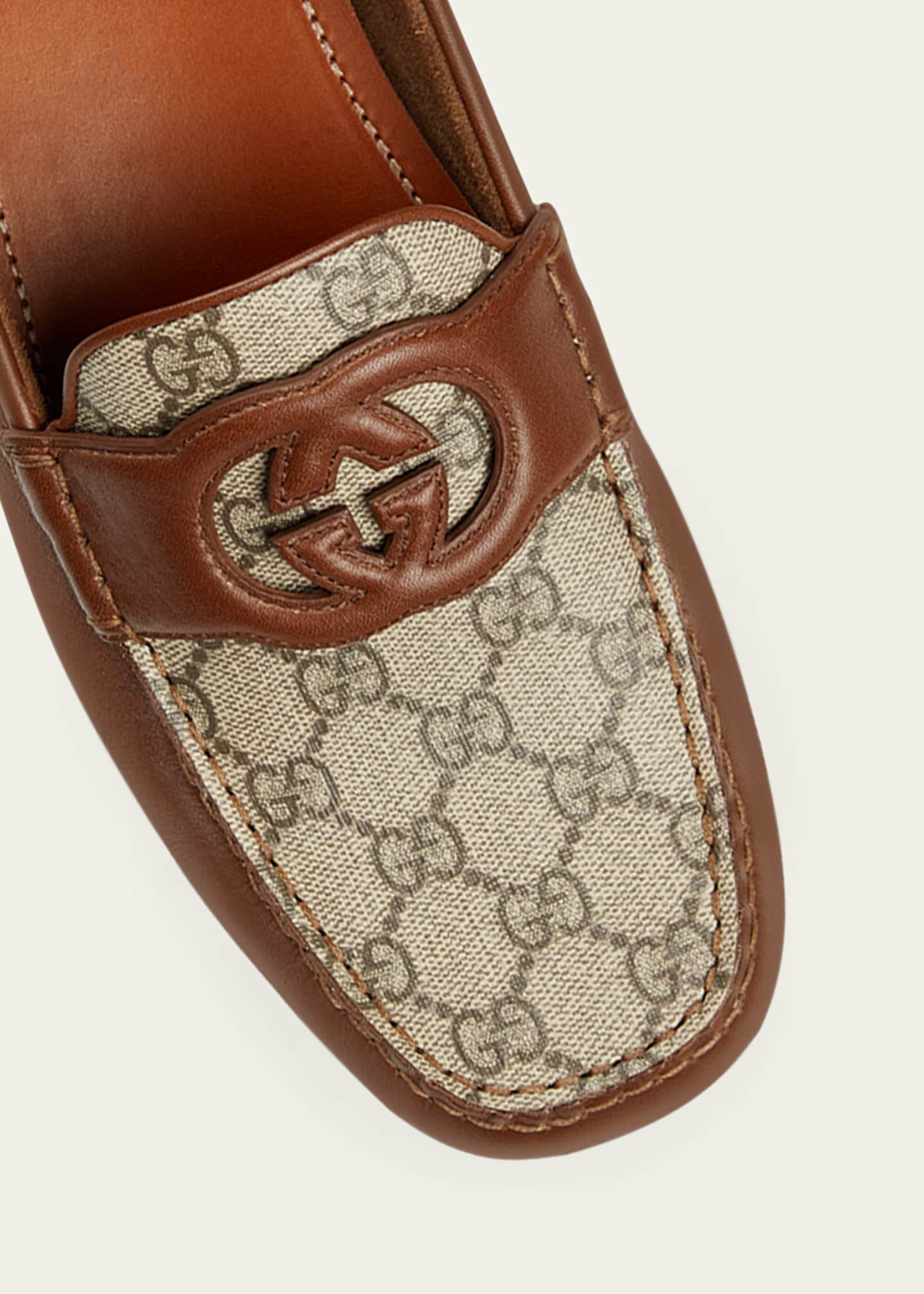 Gucci Men s Ayrton Interlocking G Leather Drivers