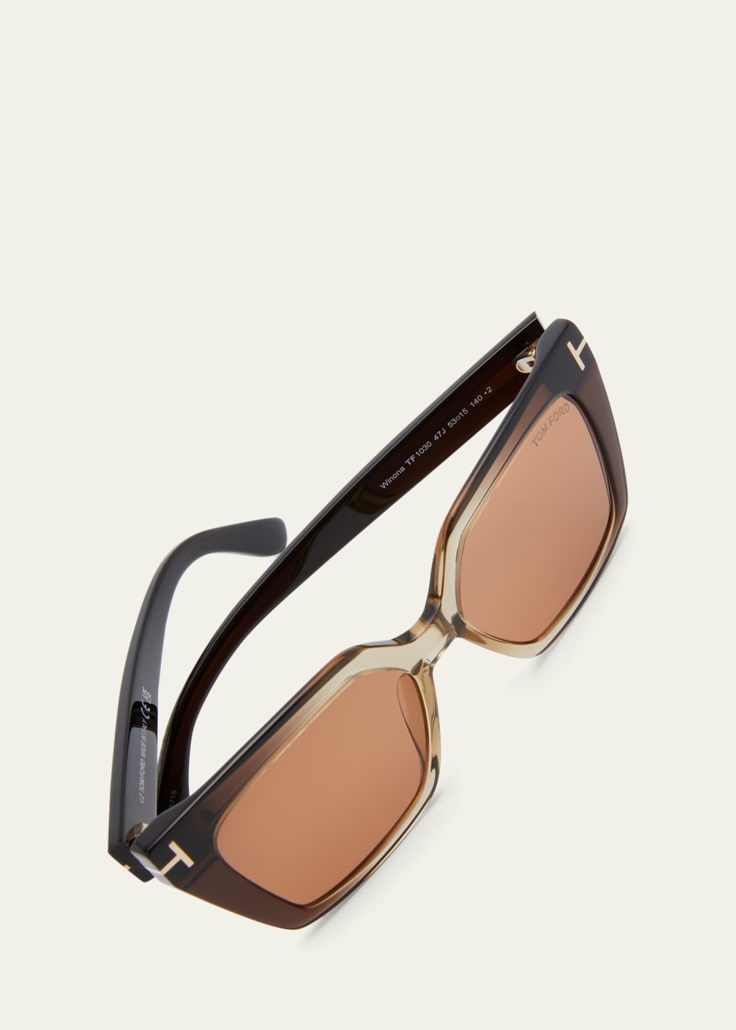 TOM FORD Winona Acetate T-Logo Cat-Eye Sunglasses - Bergdorf Goodman