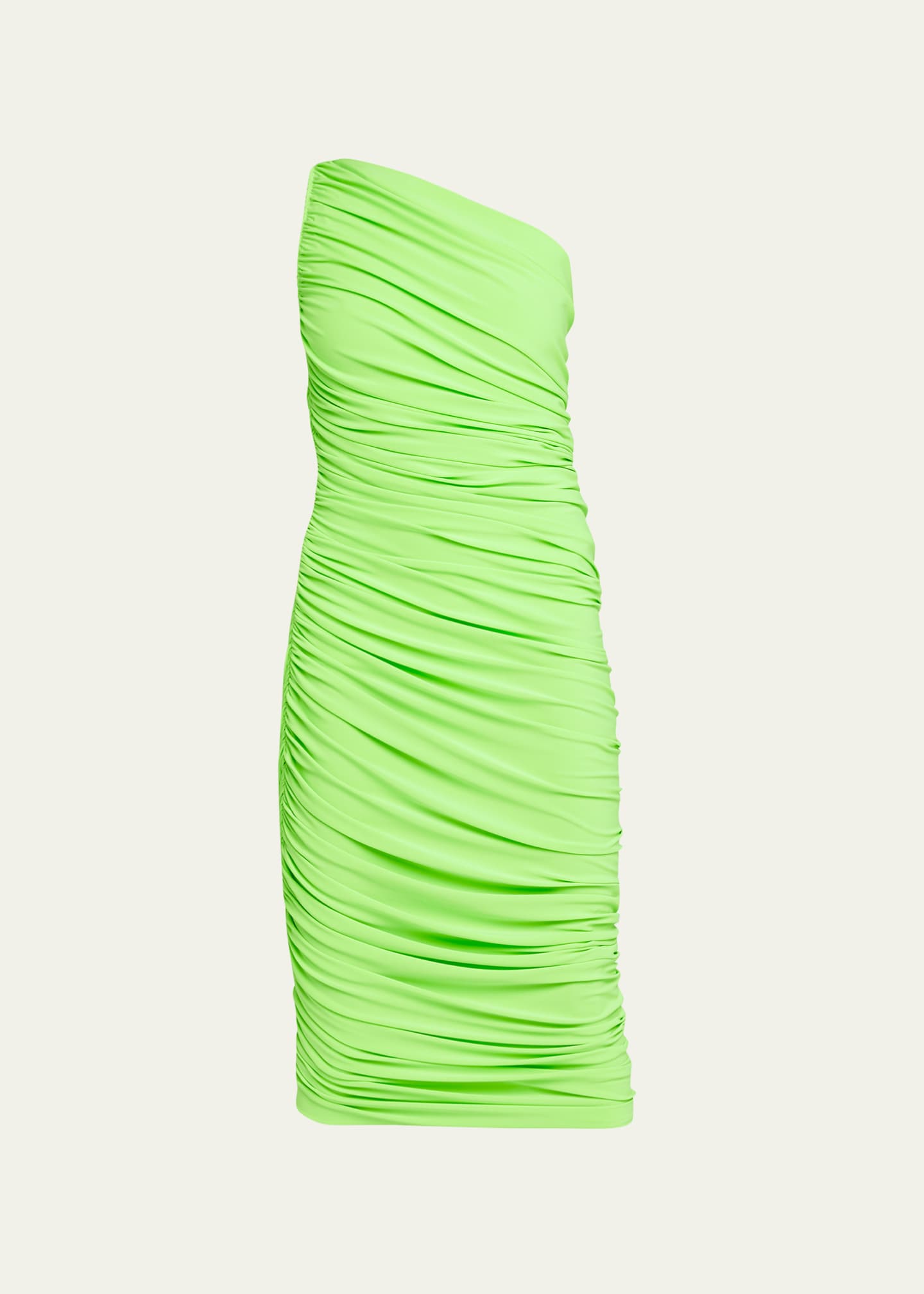 Norma Kamali Diana Shirred Asymmetric Dress - Bergdorf Goodman