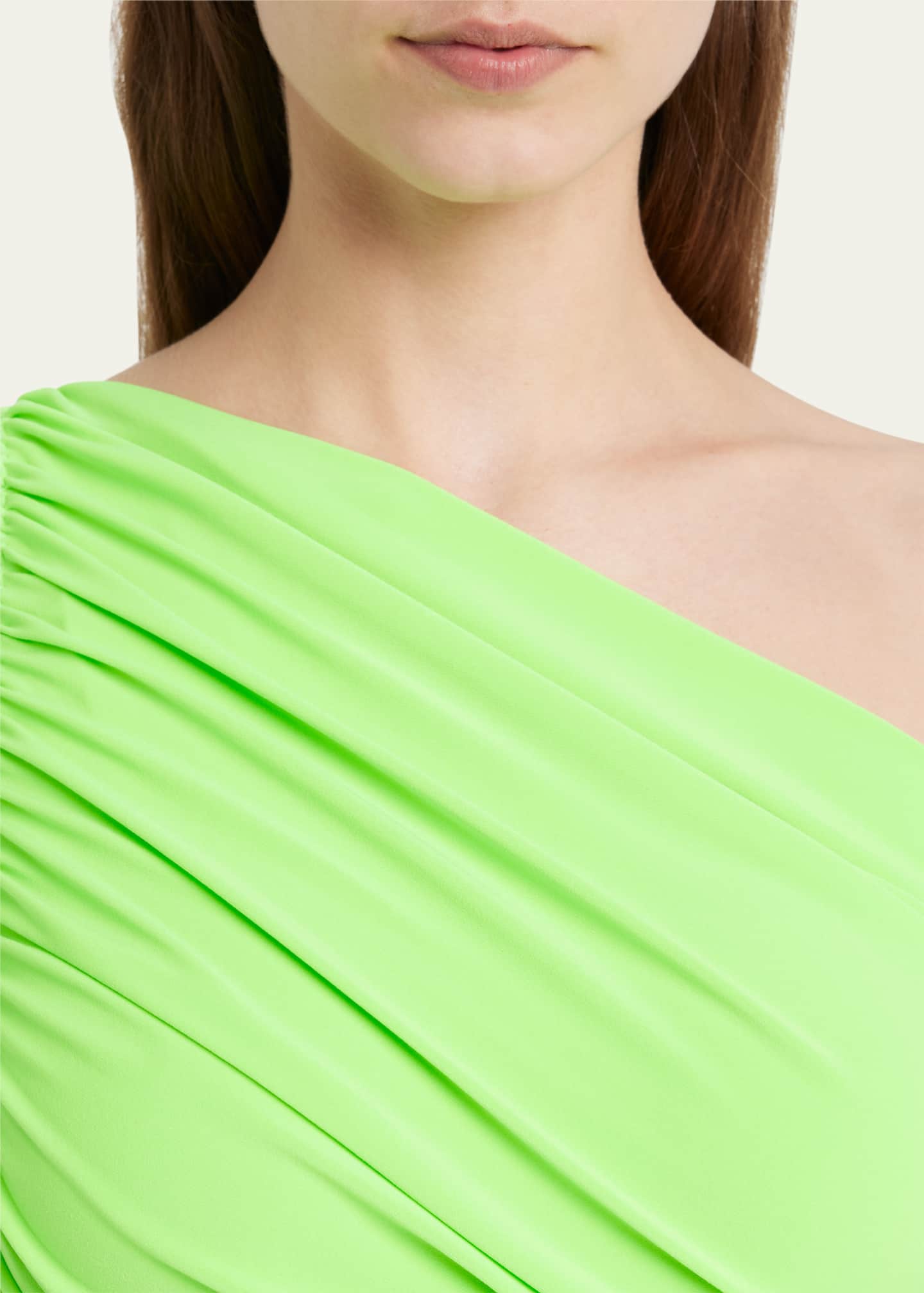 Norma Kamali Diana Shirred Asymmetric Dress - Bergdorf Goodman