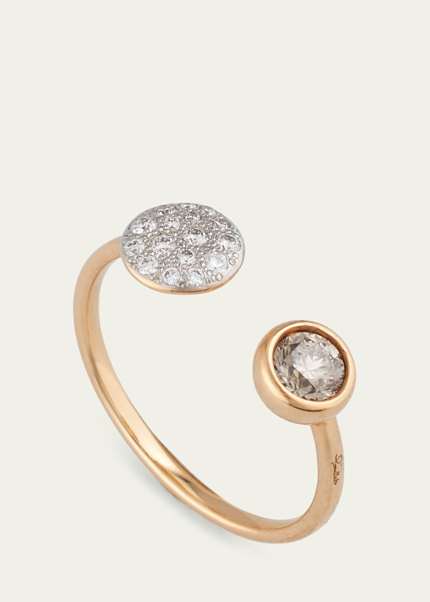 Pomellato Sabbia Open Ring with Brown and White Diamonds Image 4 of 4