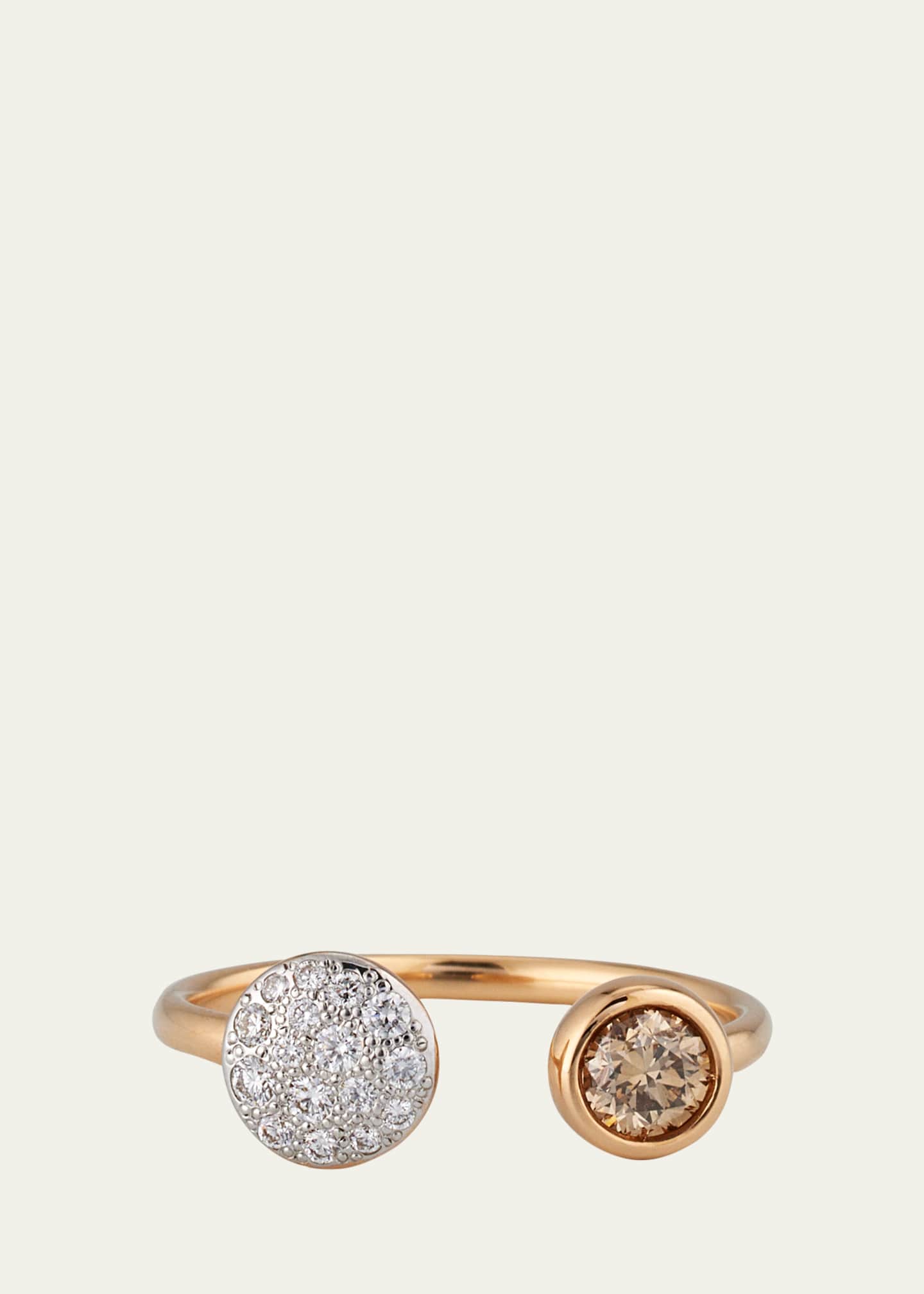 Pomellato Sabbia Open Ring with Brown and White Diamonds Image 1 of 4