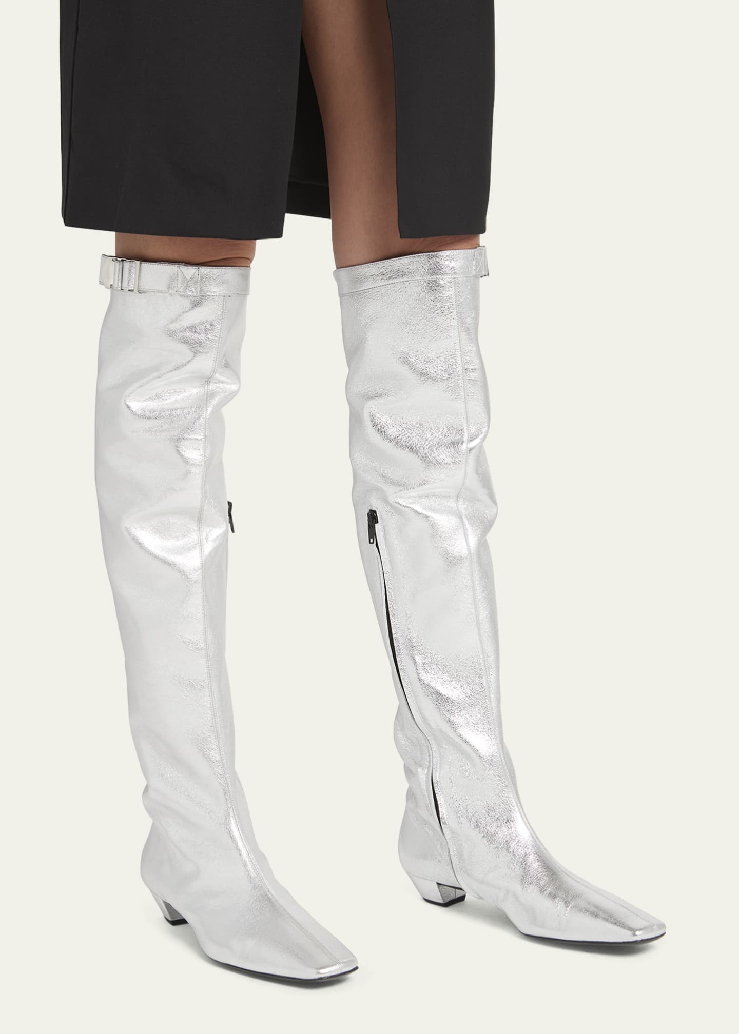TOM FORD Metallic Kitten Over The Knee Boots