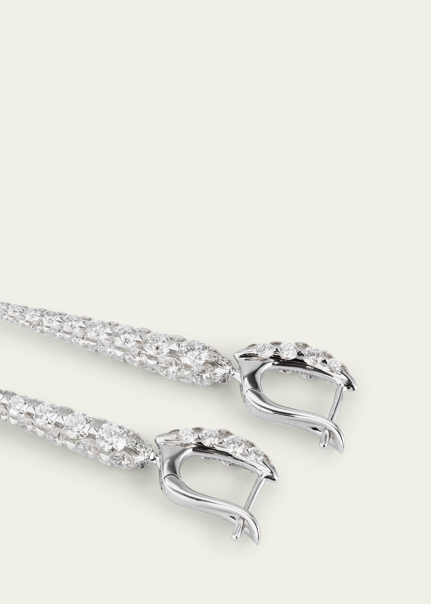 Boghossian 18k White Gold Merveilles Small Icicle Earrings with Diamonds Image 4 of 4