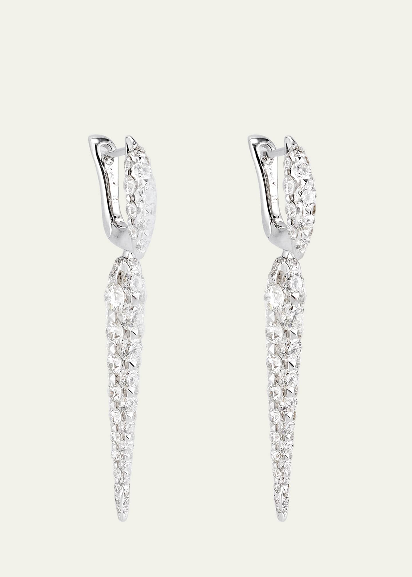 Boghossian 18k White Gold Merveilles Small Icicle Earrings with Diamonds Image 1 of 4