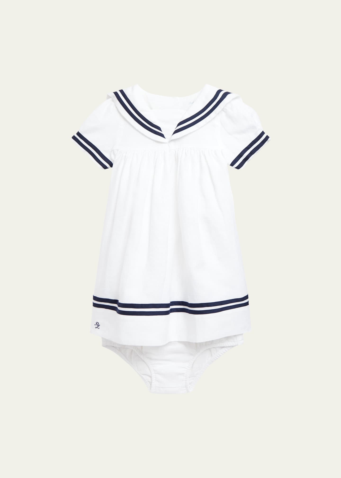 Ralph Lauren Childrenswear Girl's Linen Sailor Dress & Bloomers, Size 9M-24M  - Bergdorf Goodman