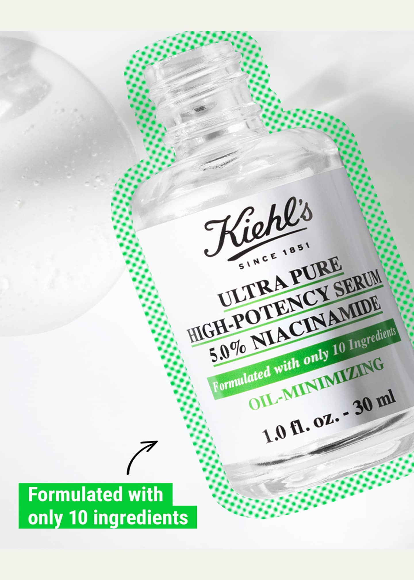 Kiehl's Since 1851 Ultra Pure High-Potency 5% Niacinamide Serum, 1 oz. Image 5 of 5