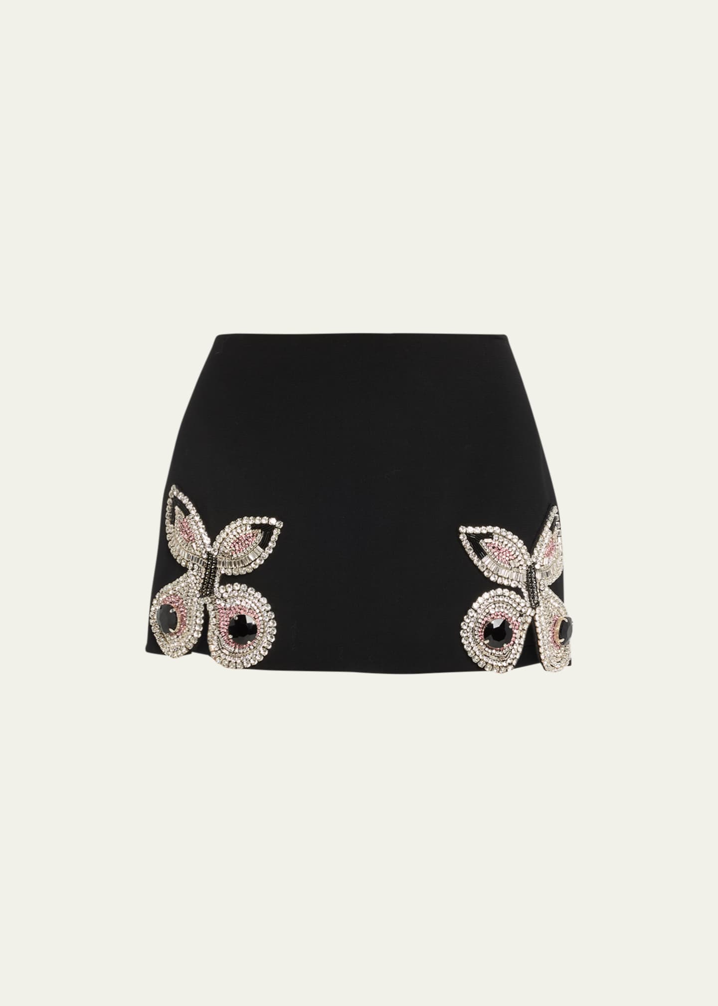 AREA Embroidered Butterfly Mini Skirt - Bergdorf Goodman