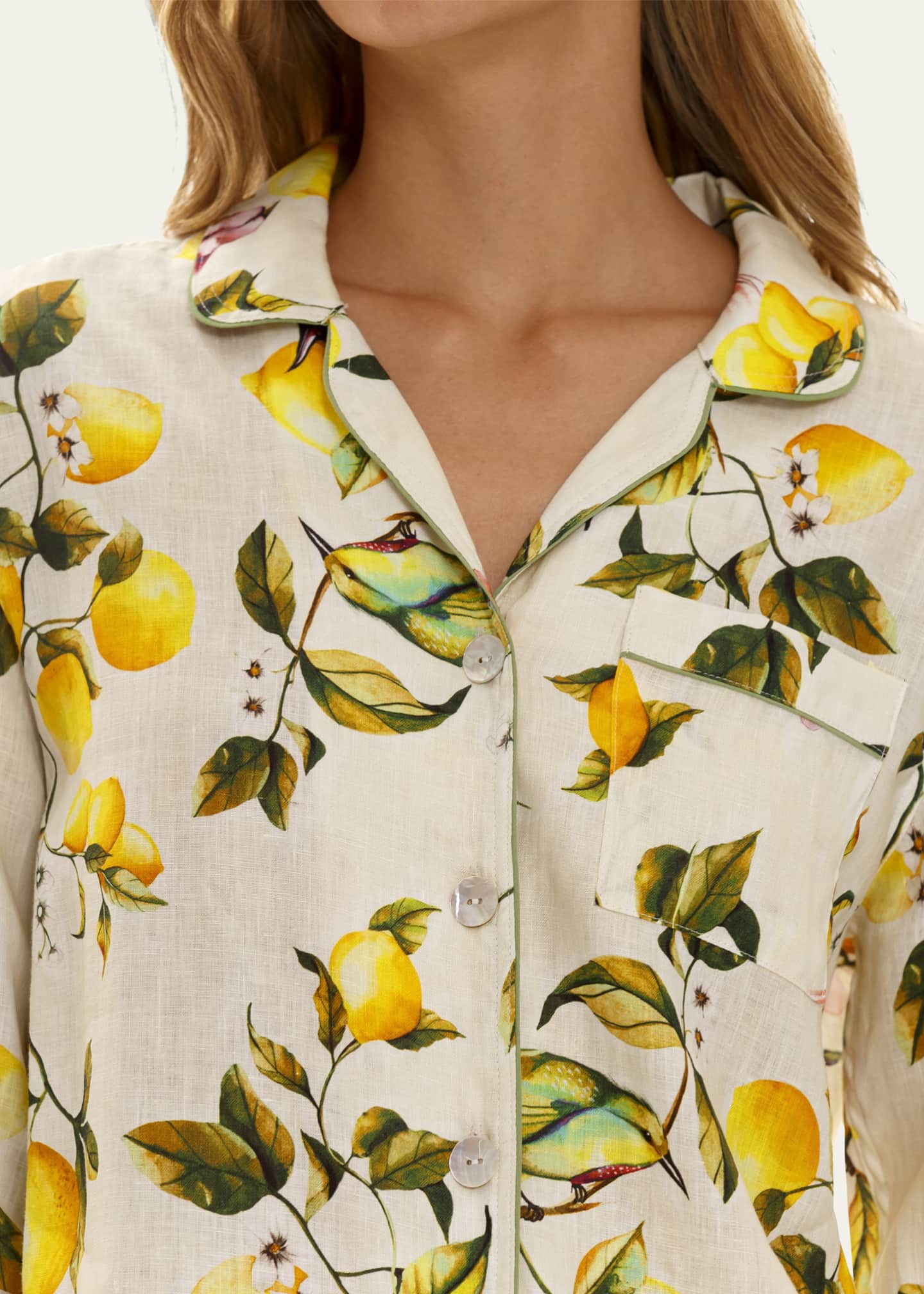 Women's lemon print pajamas best sale