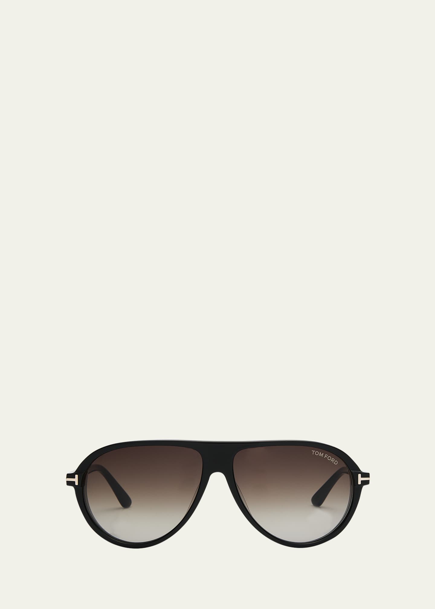 TOM FORD Men s Marcus T Logo Oval Sunglasses