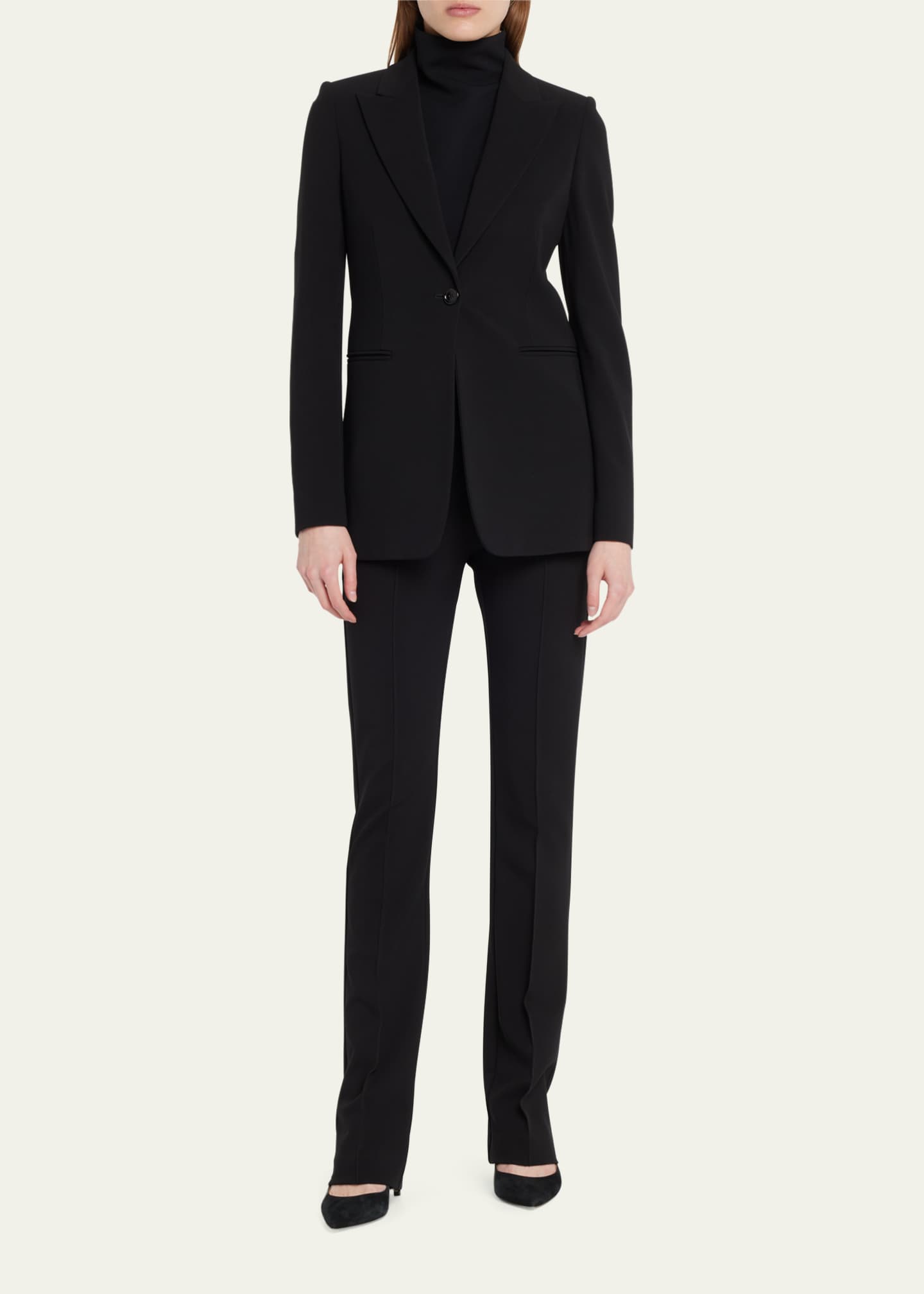 Max Mara Circeo Tailored Single-Button Blazer Jacket - Bergdorf Goodman