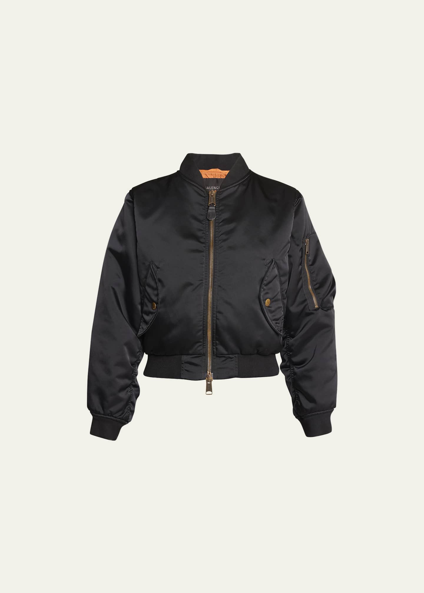 Balenciaga Shrunk Zip-Up Bomber Jacket