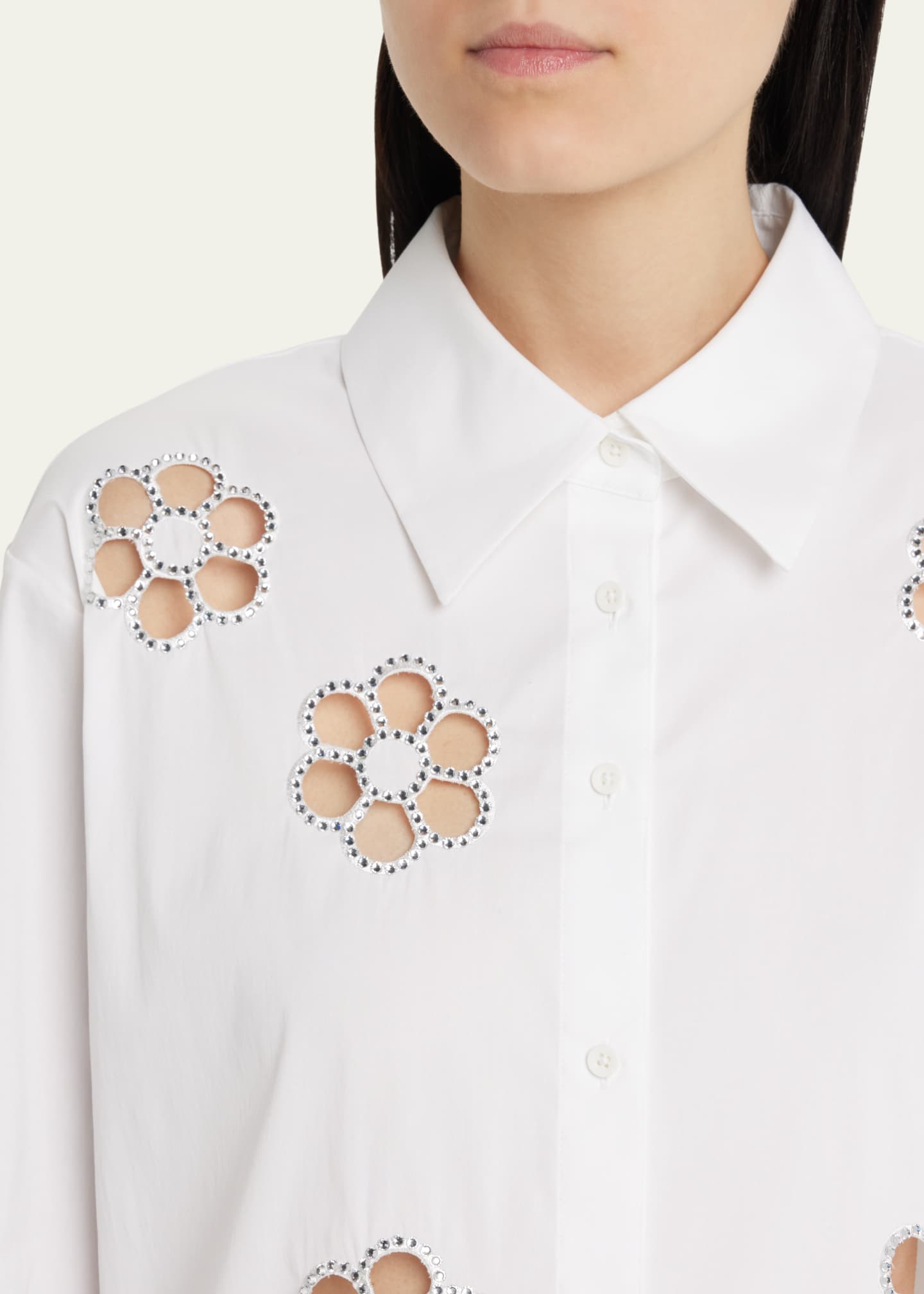 Alice & Olivia Finely Embellished Button-down main image 1