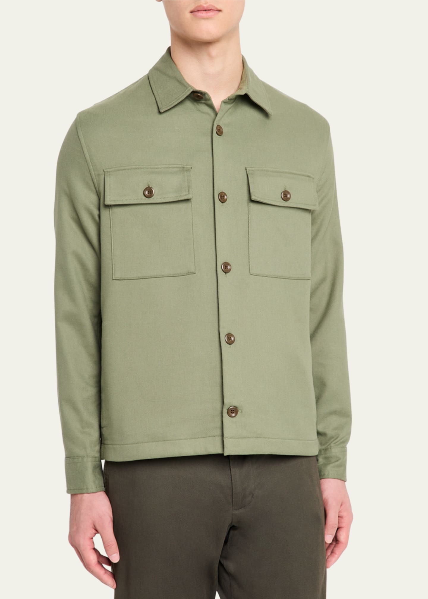Vince Men's Double-Face Workwear Shirt Image 4 of 5