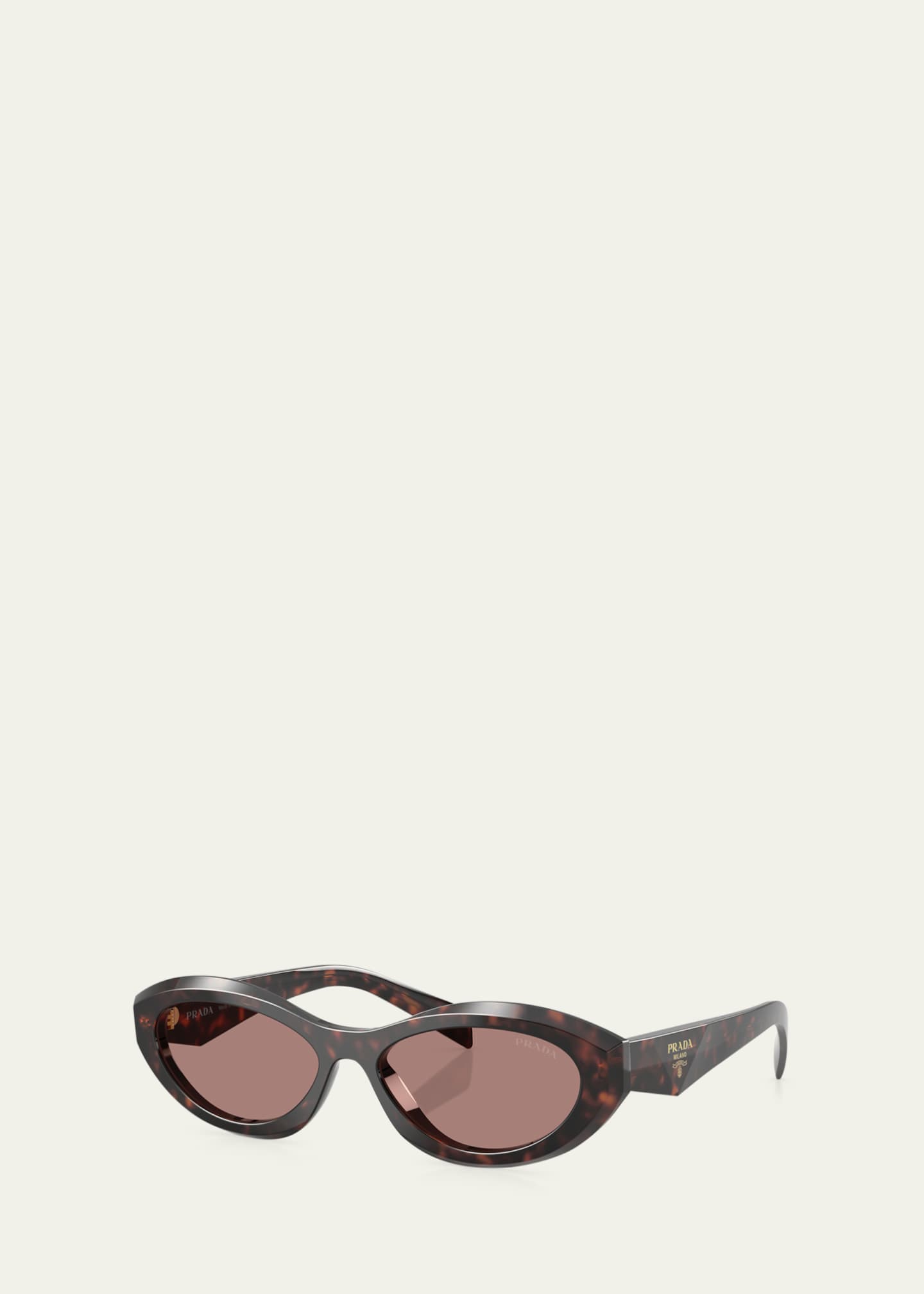Prada PR 26ZS Beveled Acetate & Plastic Oval Sunglasses Image 2 of 3